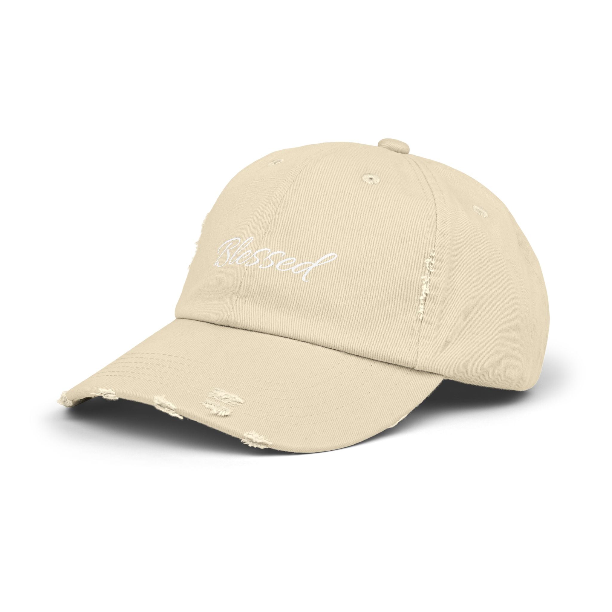 Blessed Distressed Cap - Unisex Casual Hat for Positivity