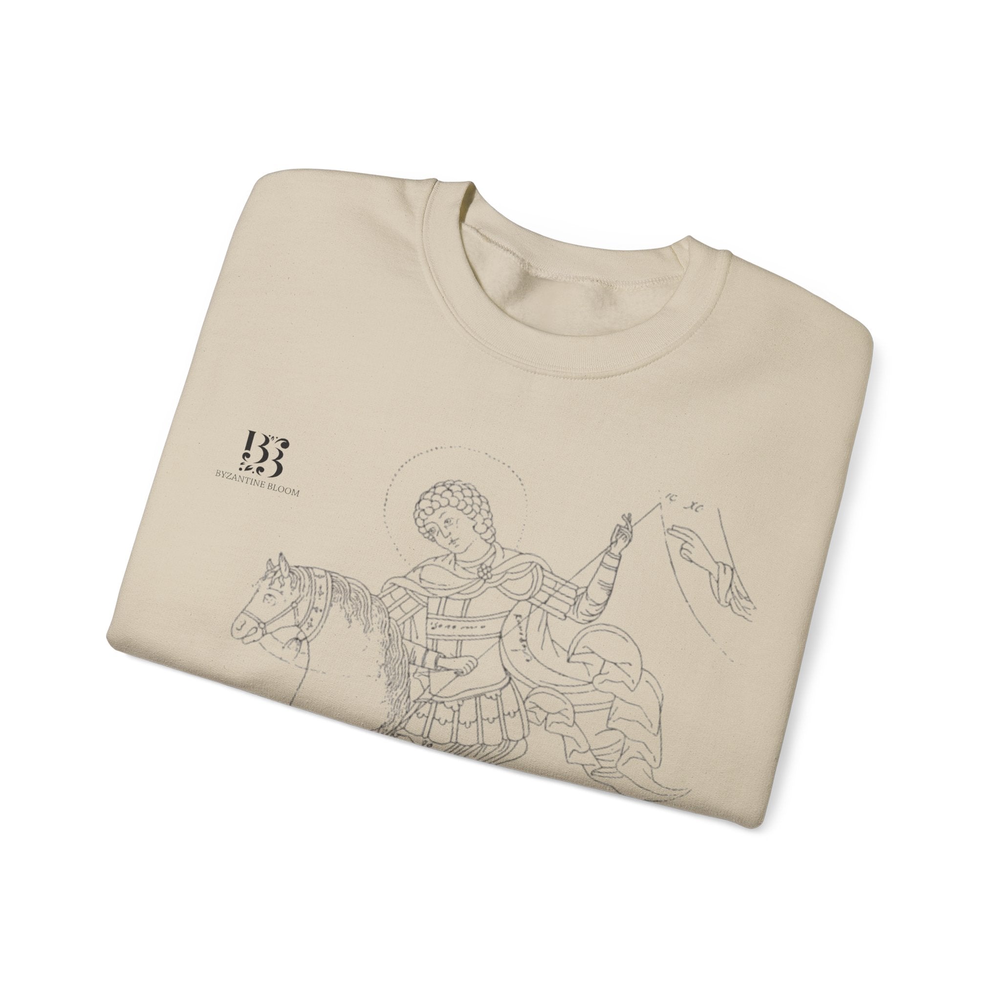 Vintage Inspired Saint George Sweatshirt - Unisex Heavy Blend™ Crewneck for Art Enthusiasts
