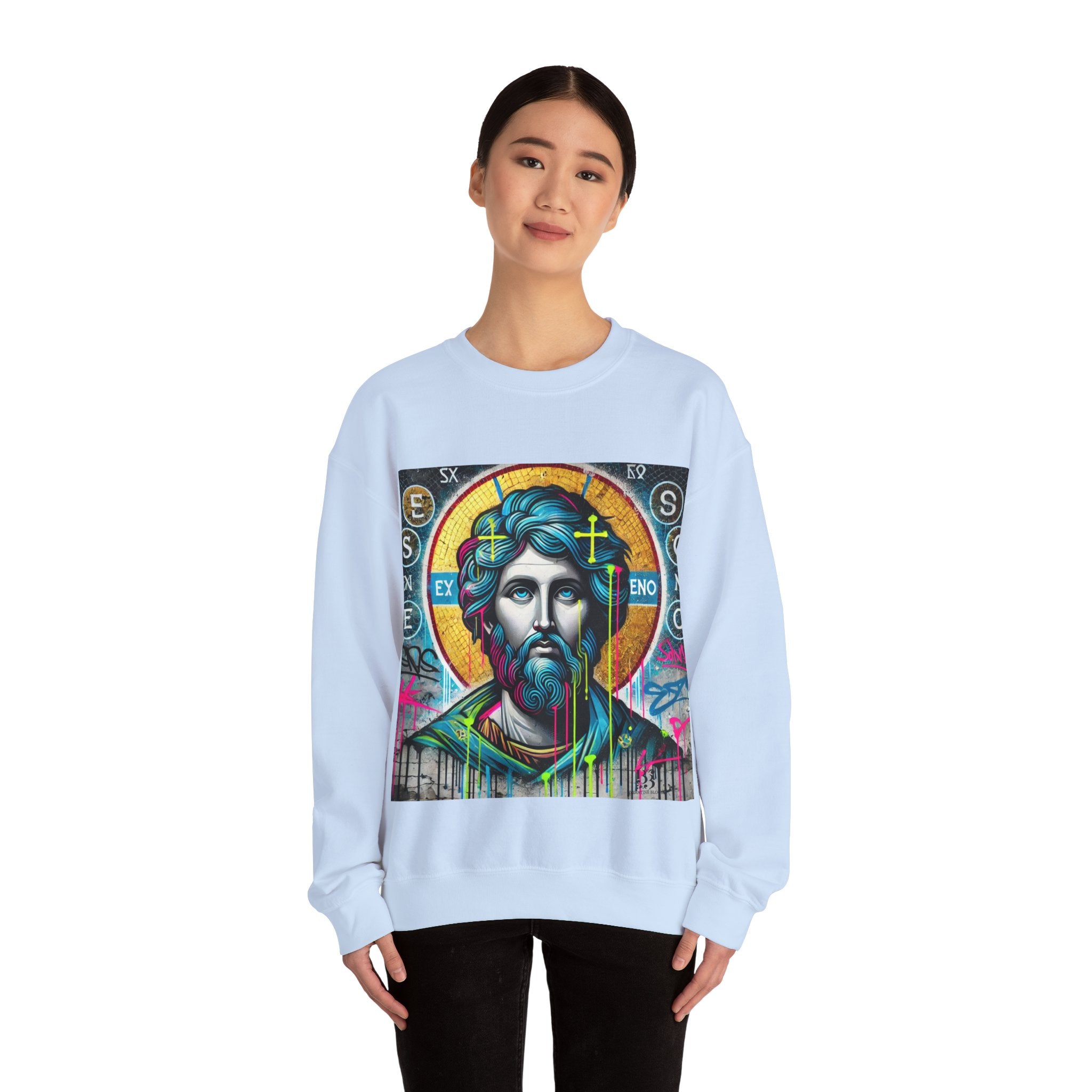 Urban Saint Graphic Sweatshirt - Unisex Heavy Blend™ Crewneck