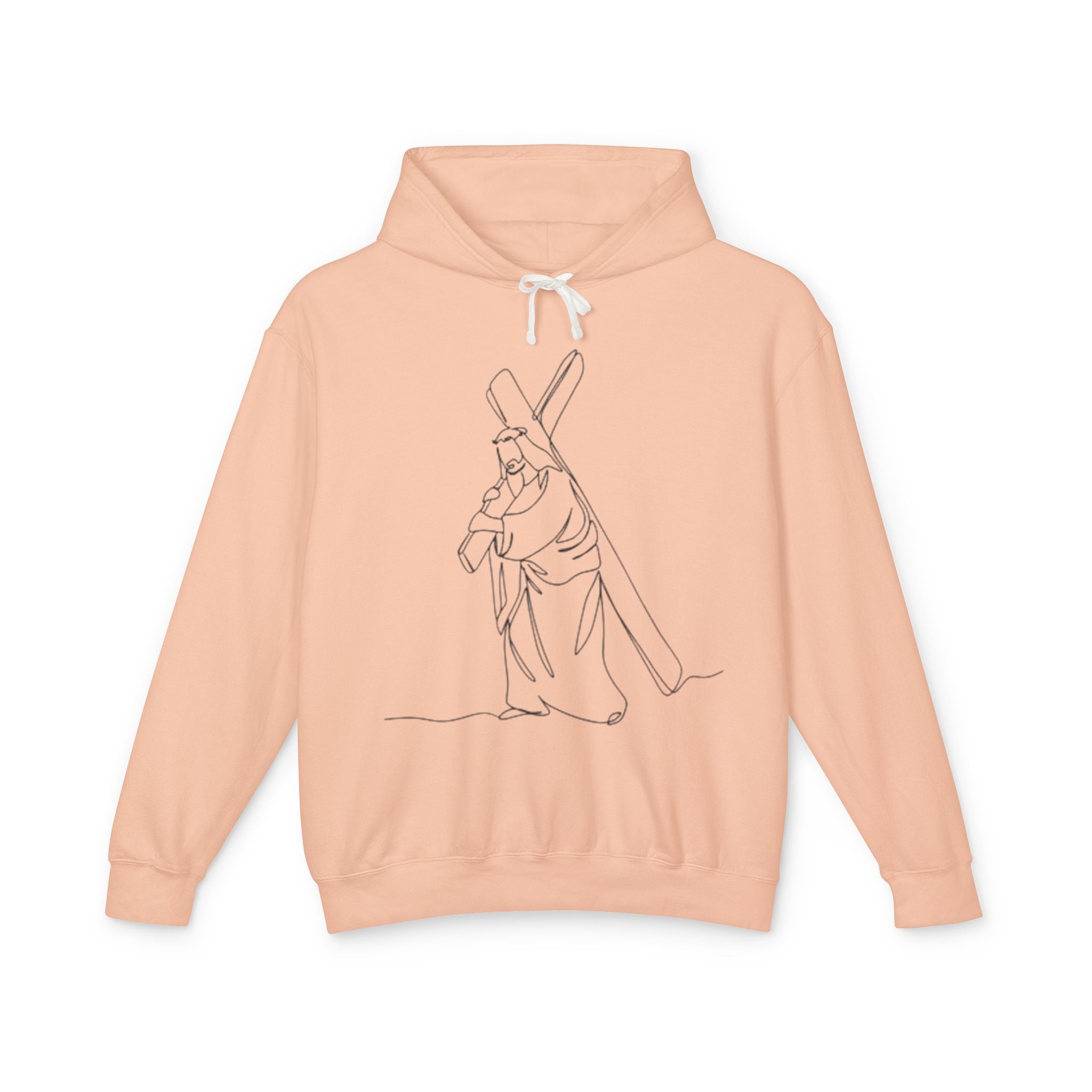 Unisex Lightweight Hooded Sweatshirt with Inspirational Design