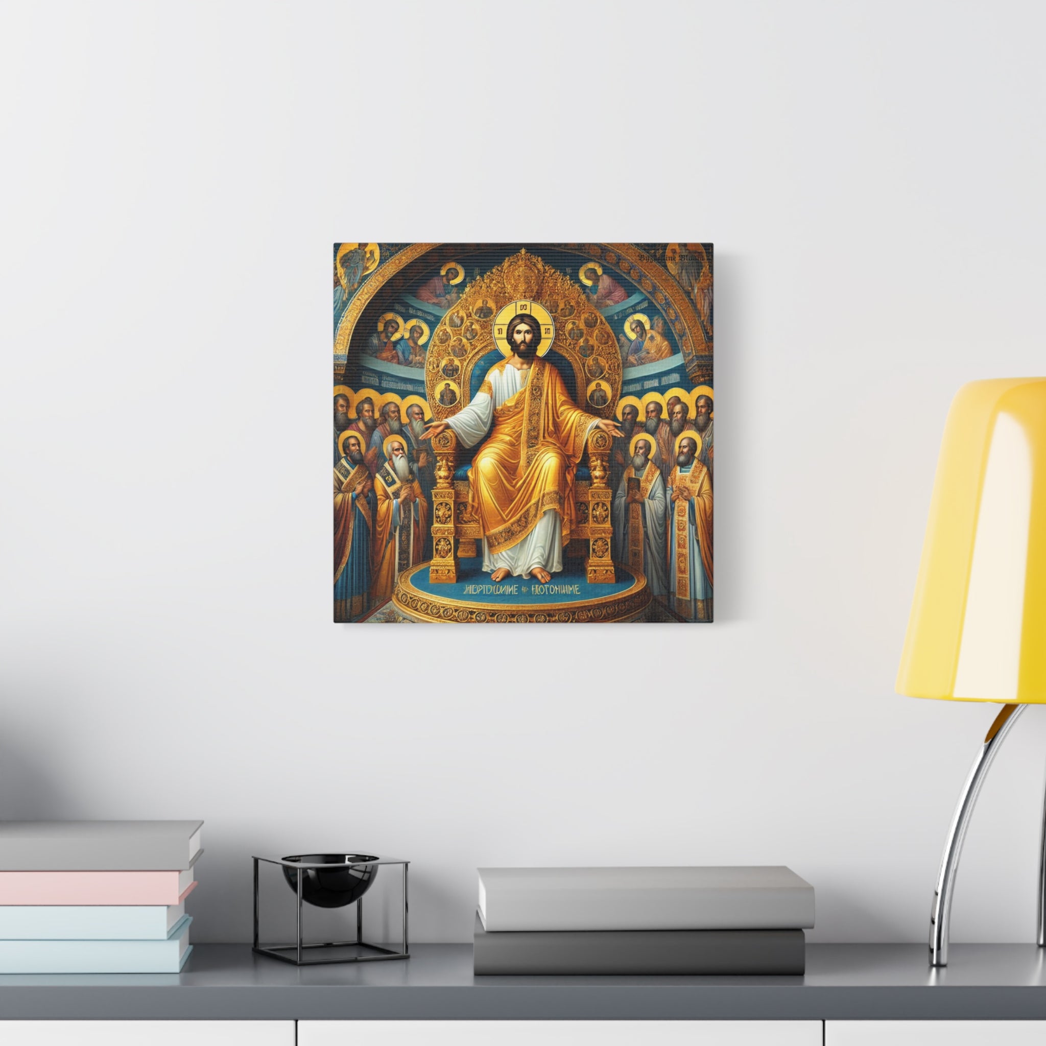 Religious Icon Matte Canvas Print - Christ in Glory Wall Art