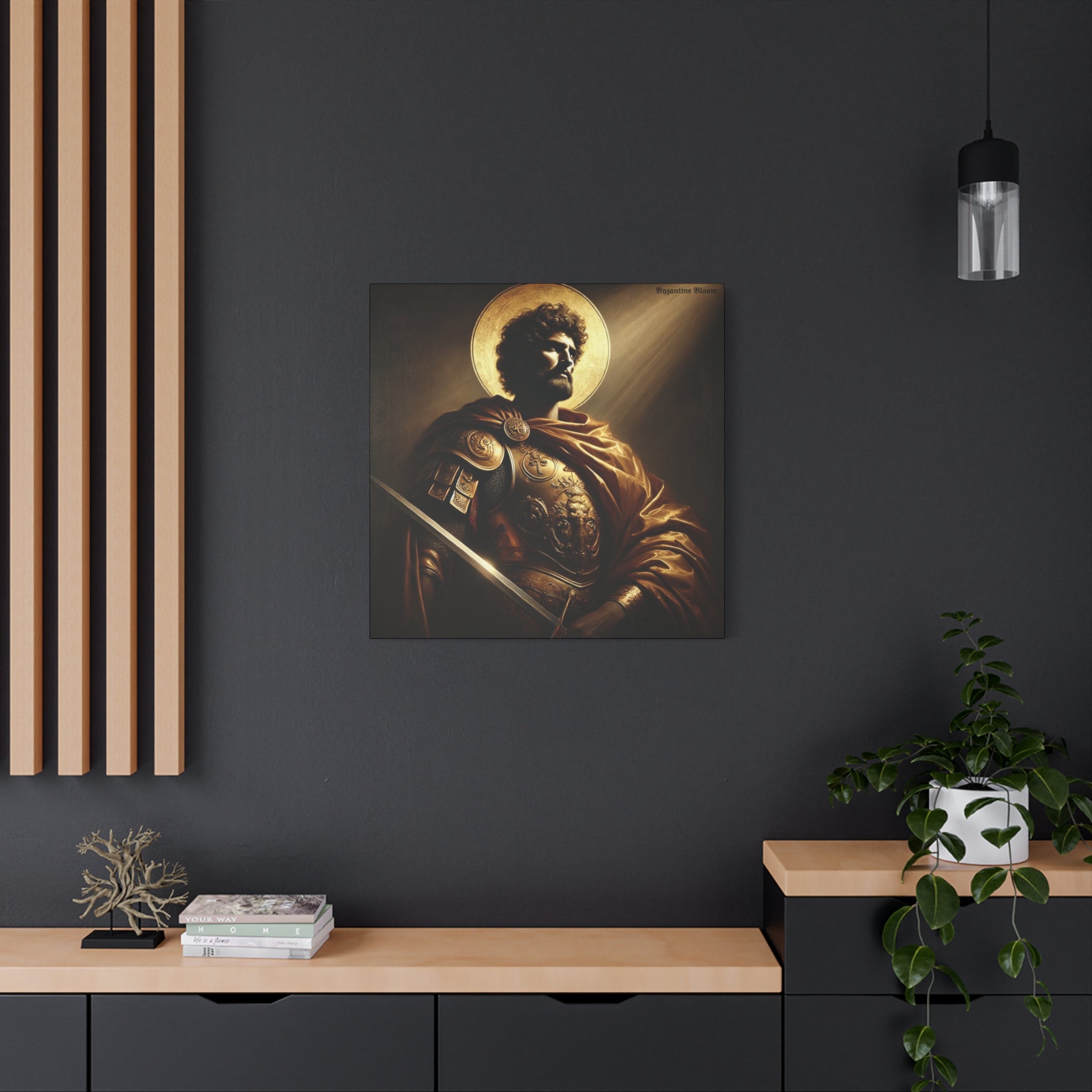 Heroic Saint Matte Canvas Wall Art - 1.25" Stretched