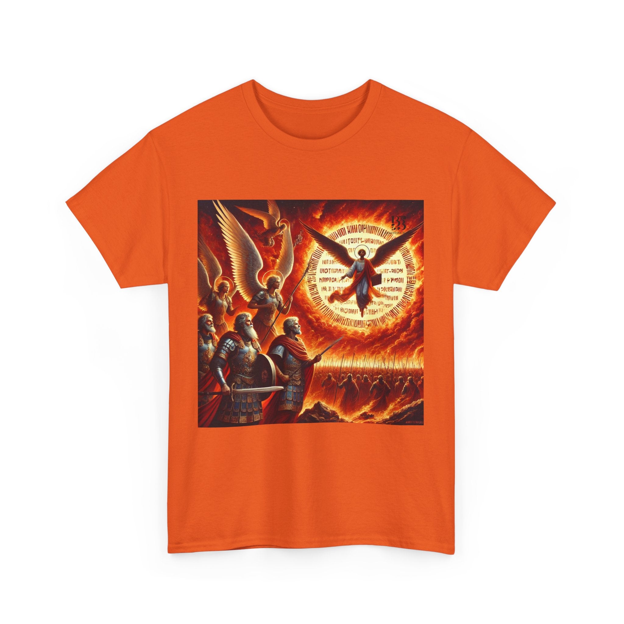 Spirituality Art Unisex Heavy Cotton Tee - Vibrant Orange