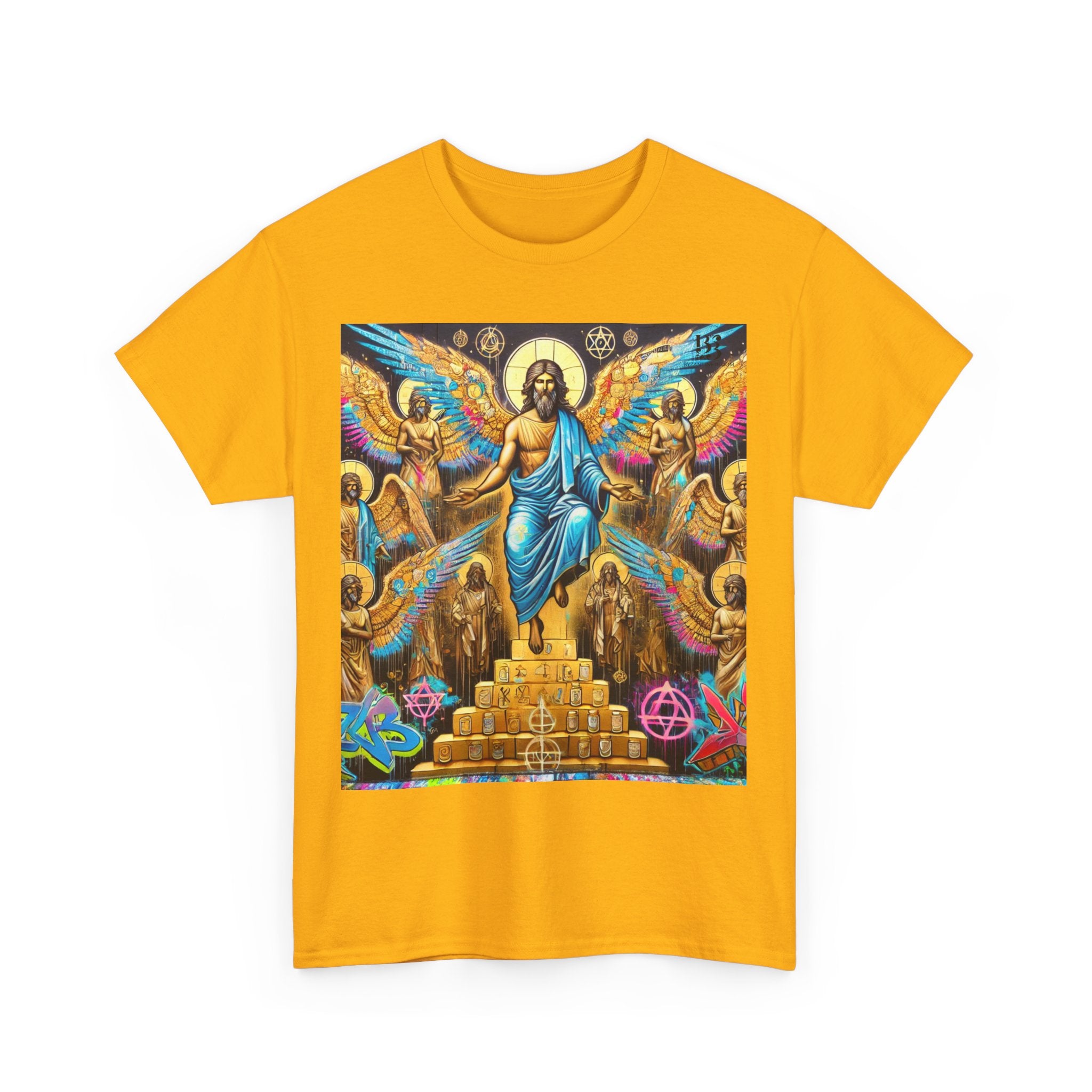 Heavenly Guardian Graphic Tee | Unisex Heavy Cotton T-Shirt