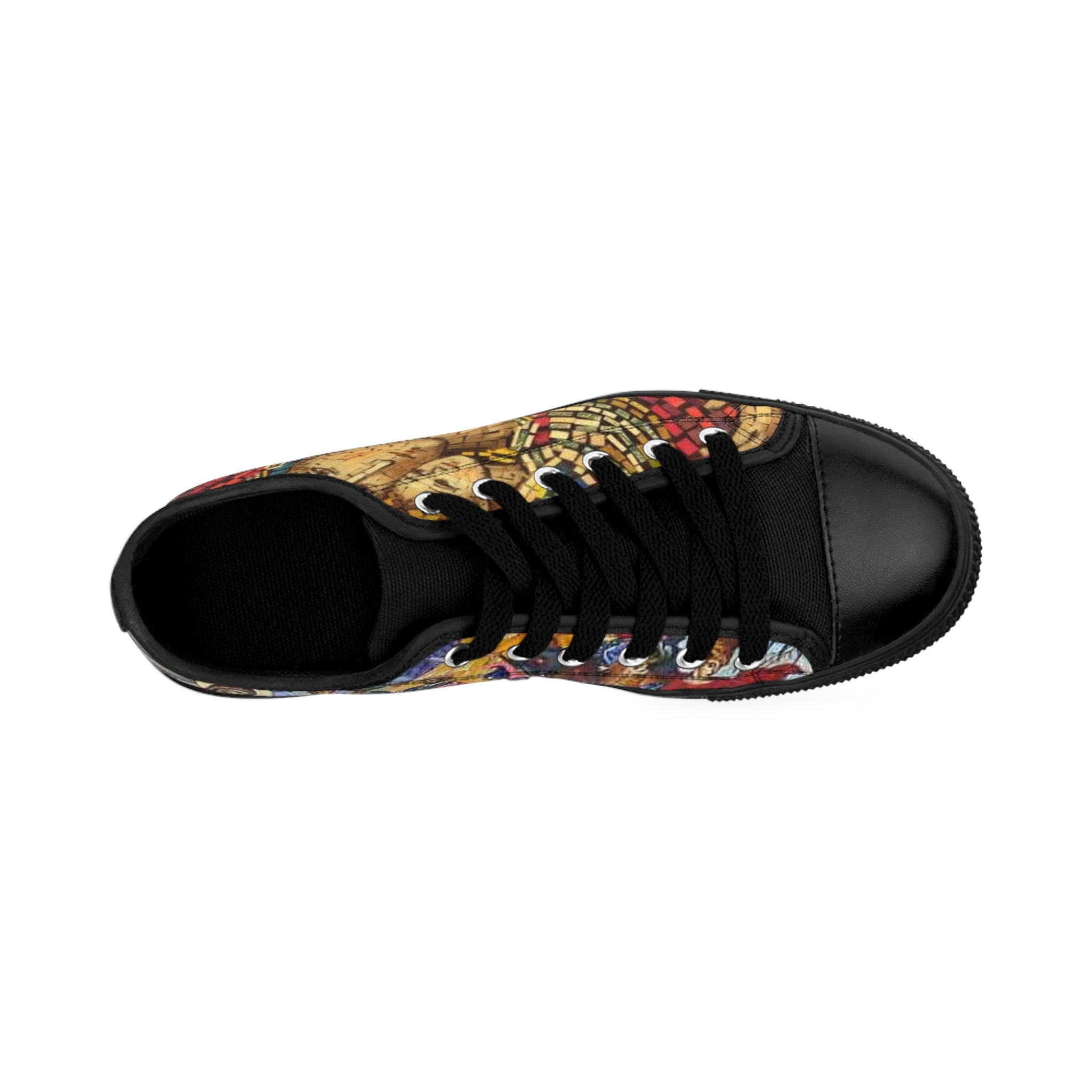 Artistic Men's Sneakers - Colorful Mosaic Design for Everyday Style