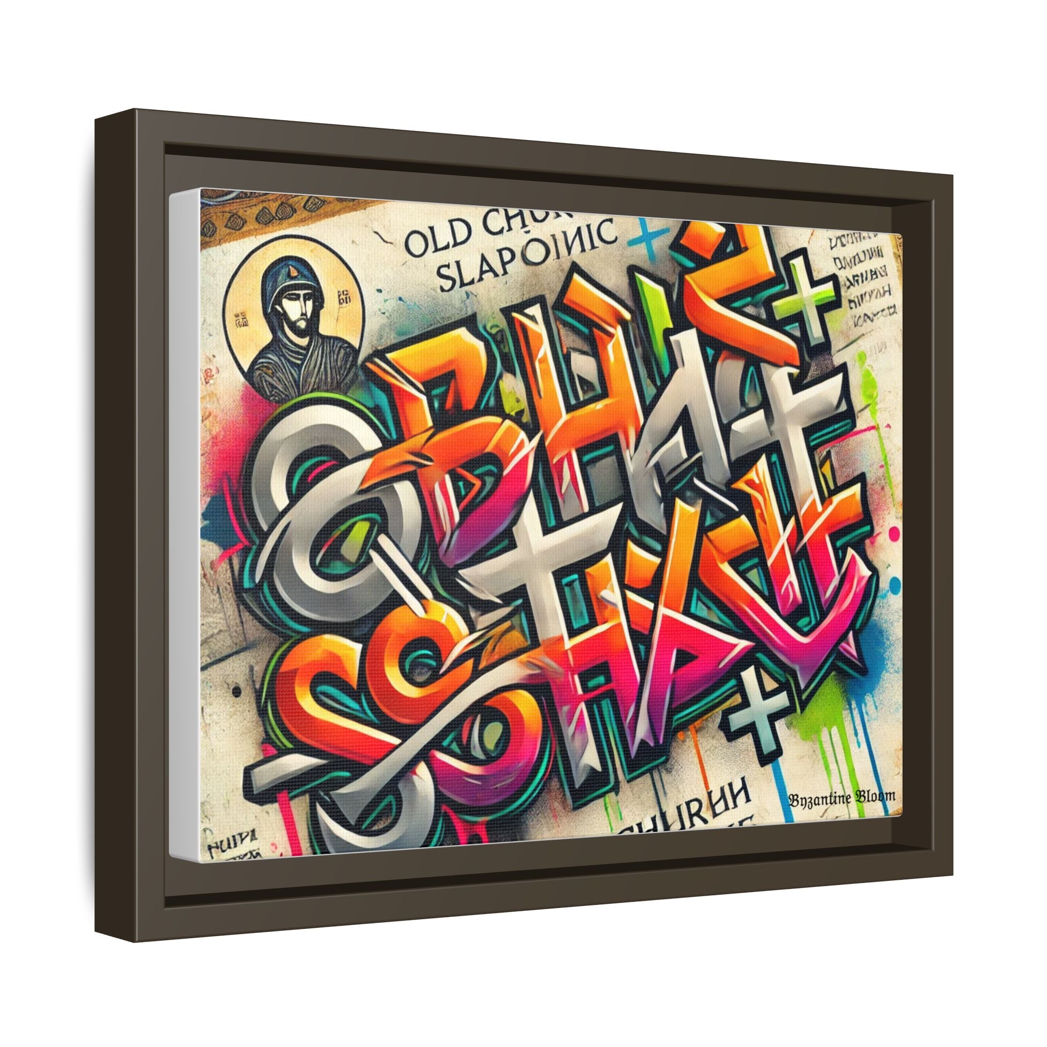 Graffiti Art Framed Canvas - Colorful Urban Wall Decor