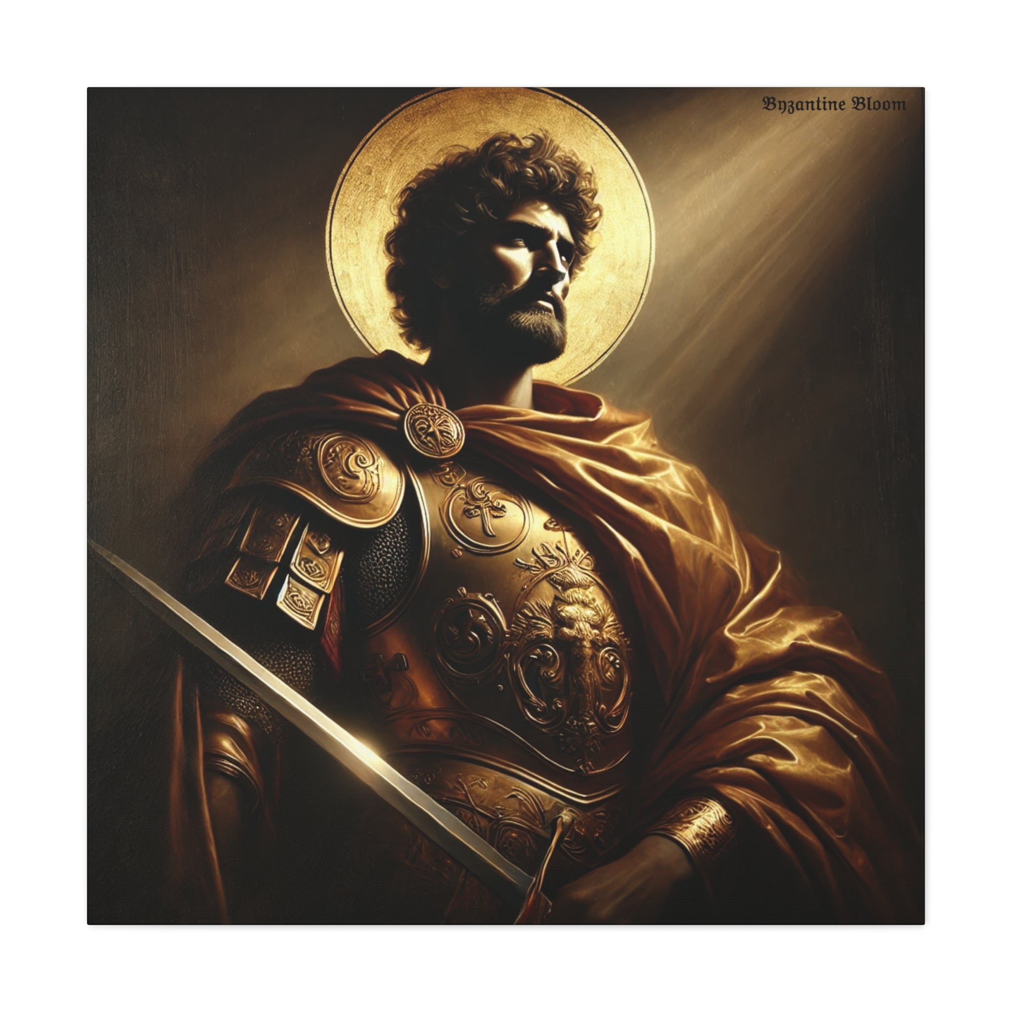 Heroic Saint Matte Canvas Wall Art - 1.25" Stretched