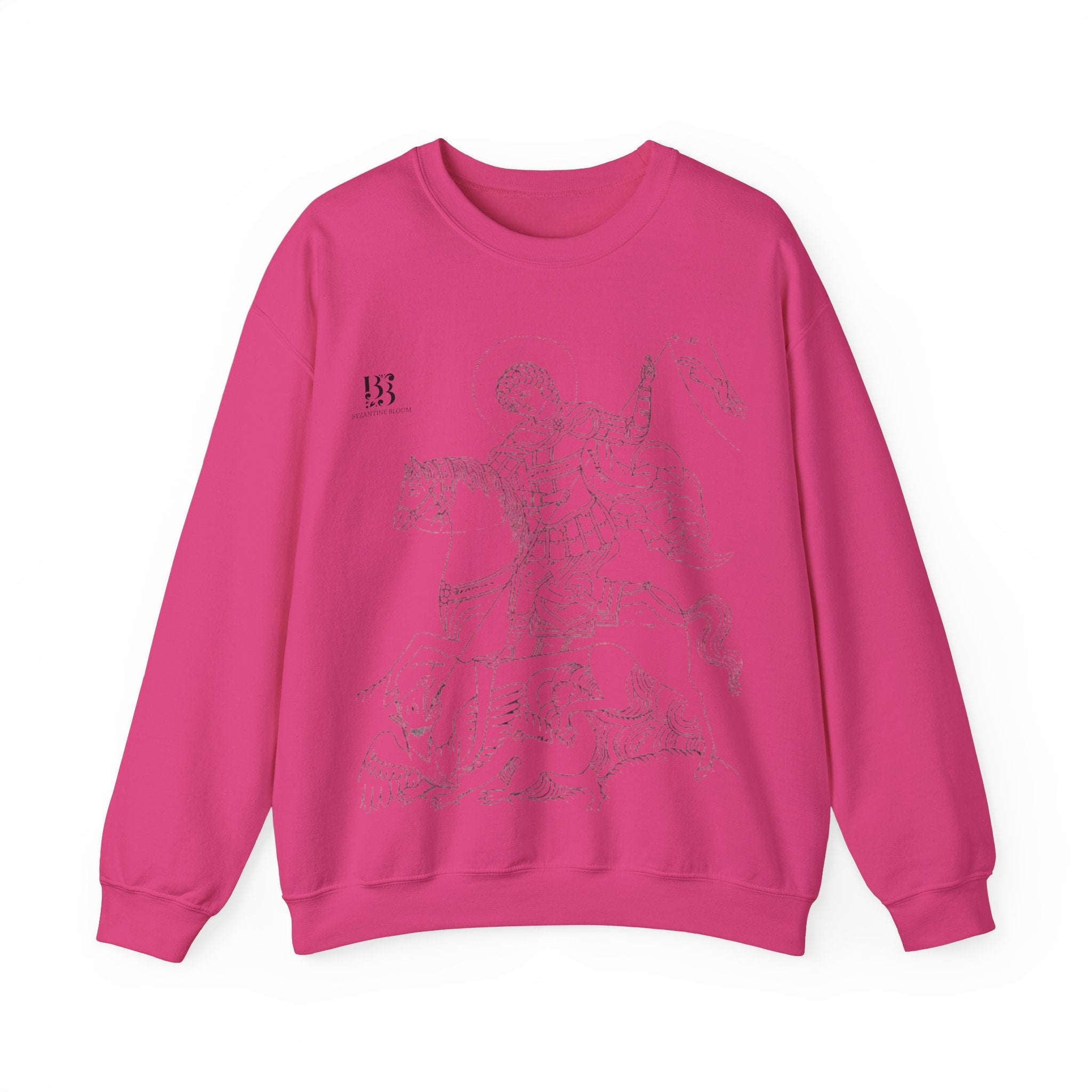 Vintage Inspired Saint George Sweatshirt - Unisex Heavy Blend™ Crewneck for Art Enthusiasts