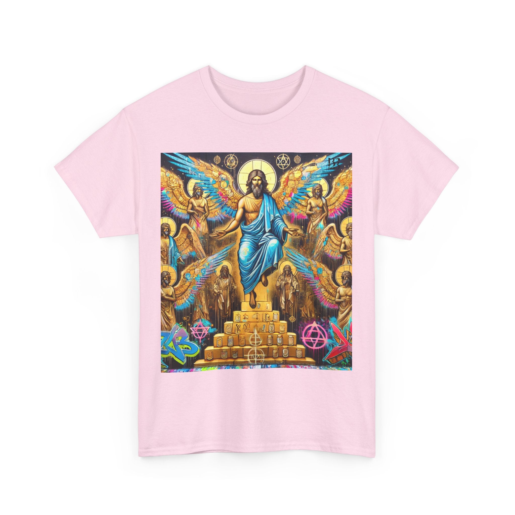 Heavenly Guardian Graphic Tee | Unisex Heavy Cotton T-Shirt