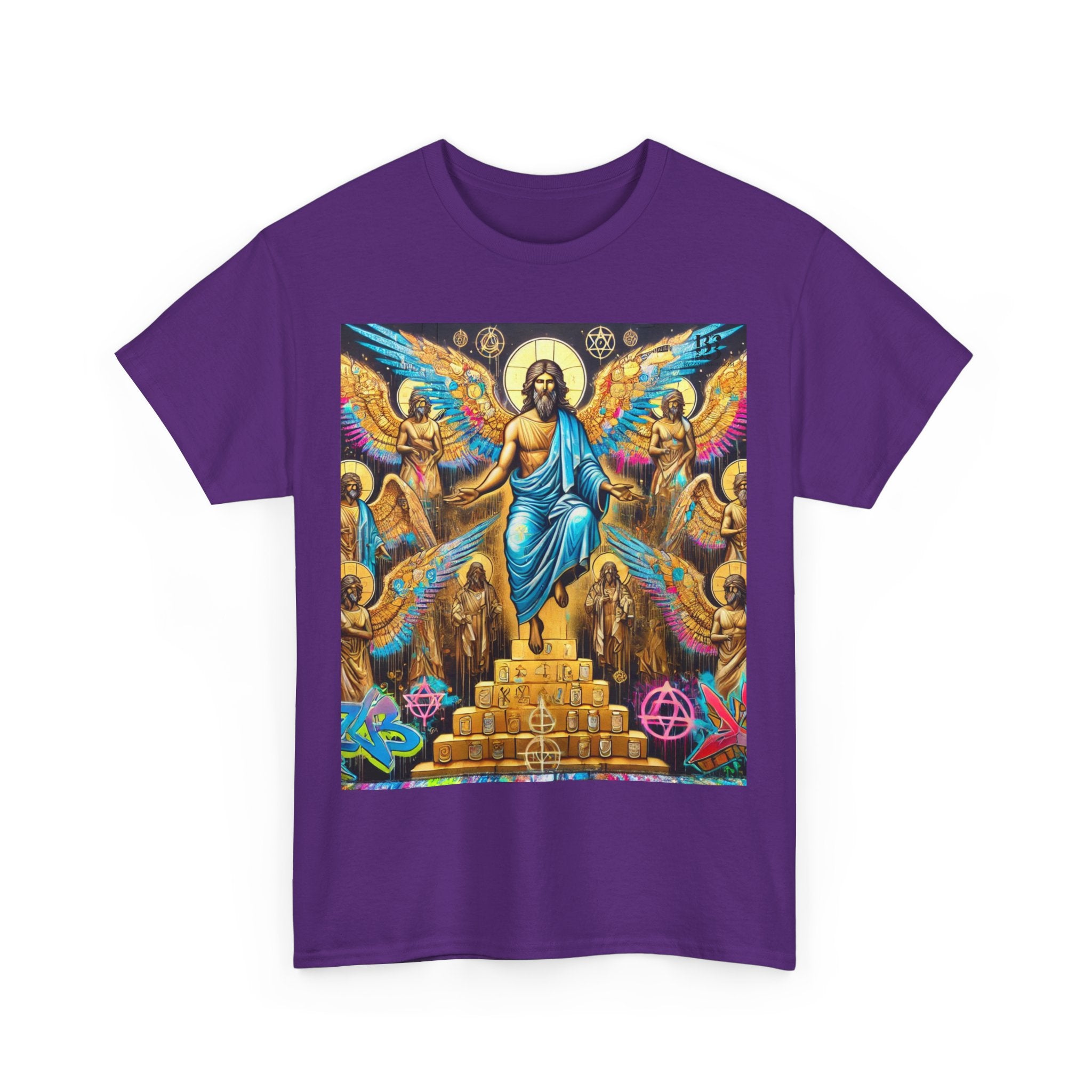 Heavenly Guardian Graphic Tee | Unisex Heavy Cotton T-Shirt