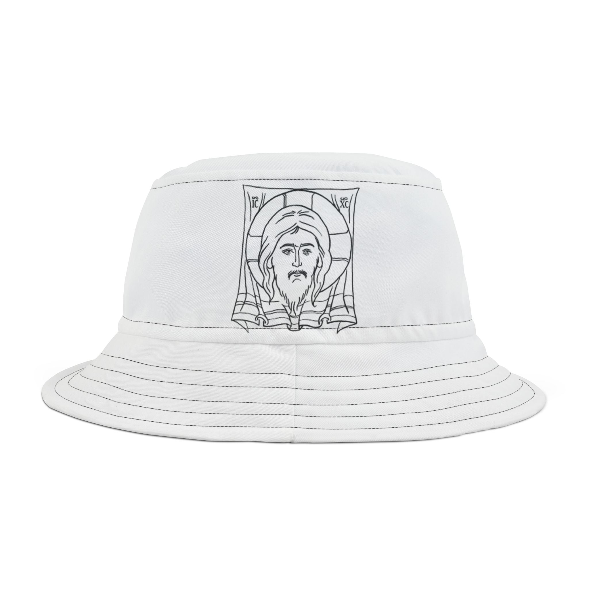 Stylish Jesus Graphic Bucket Hat for Summer Outings