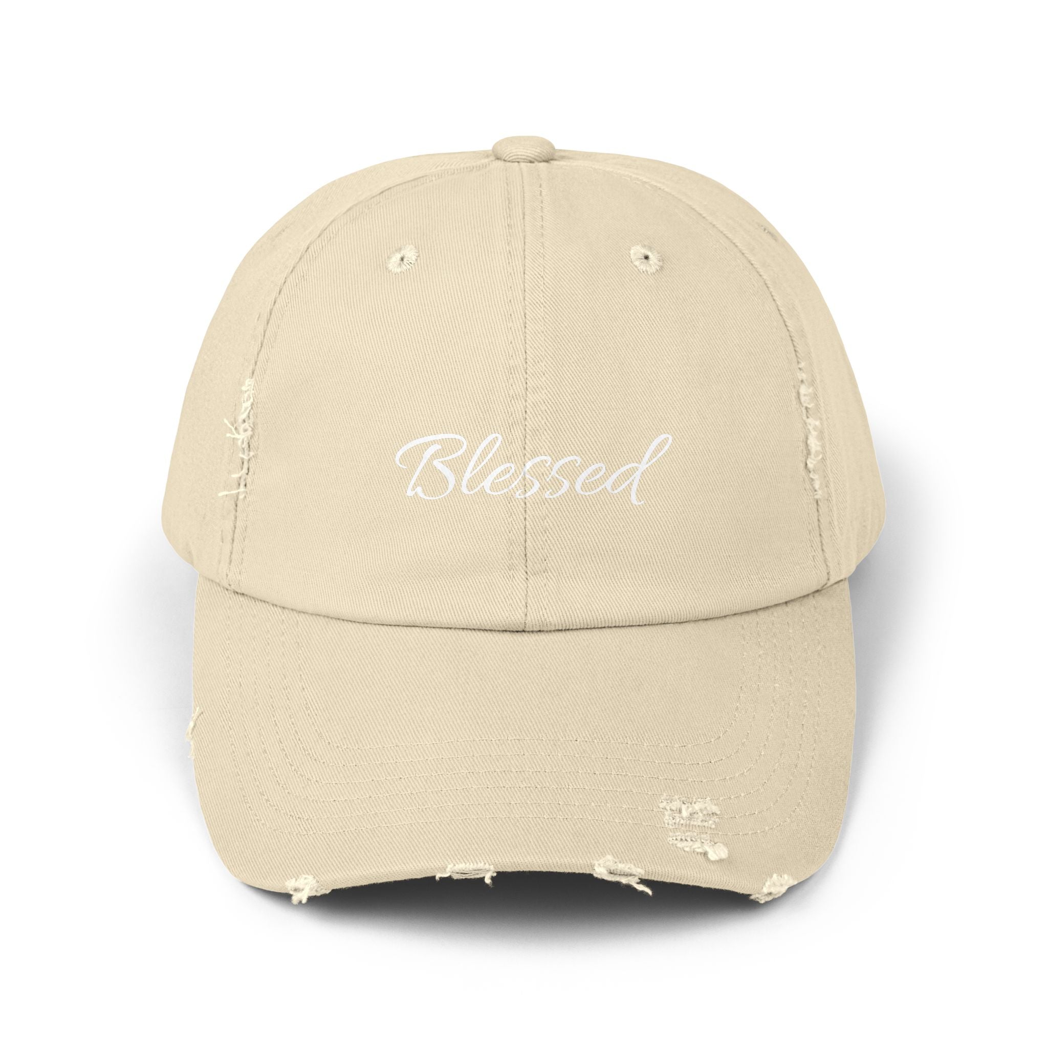 Blessed Distressed Cap - Unisex Casual Hat for Positivity