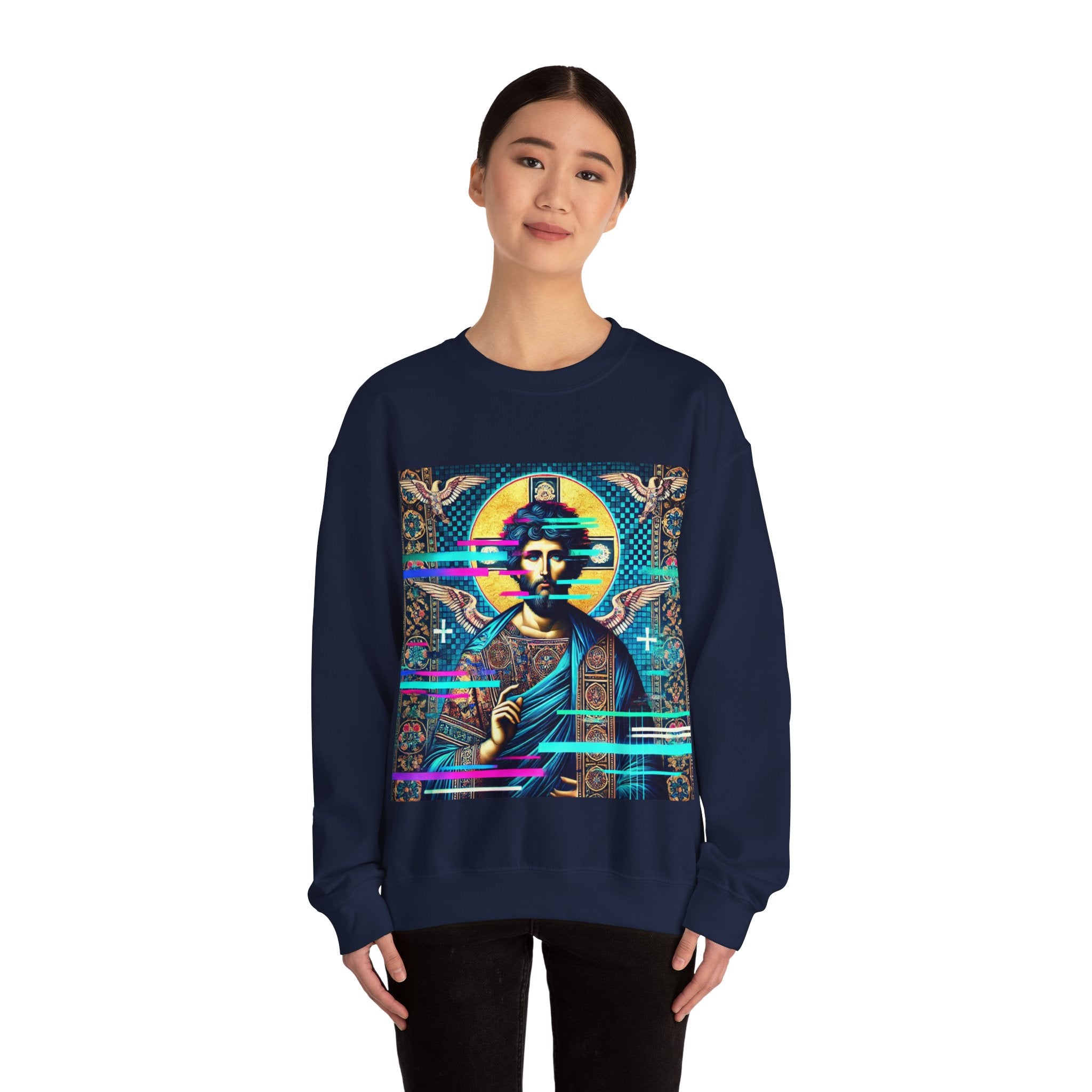 Vintage Christ Graphic Crewneck Sweatshirt - Unisex Heavy Blend™