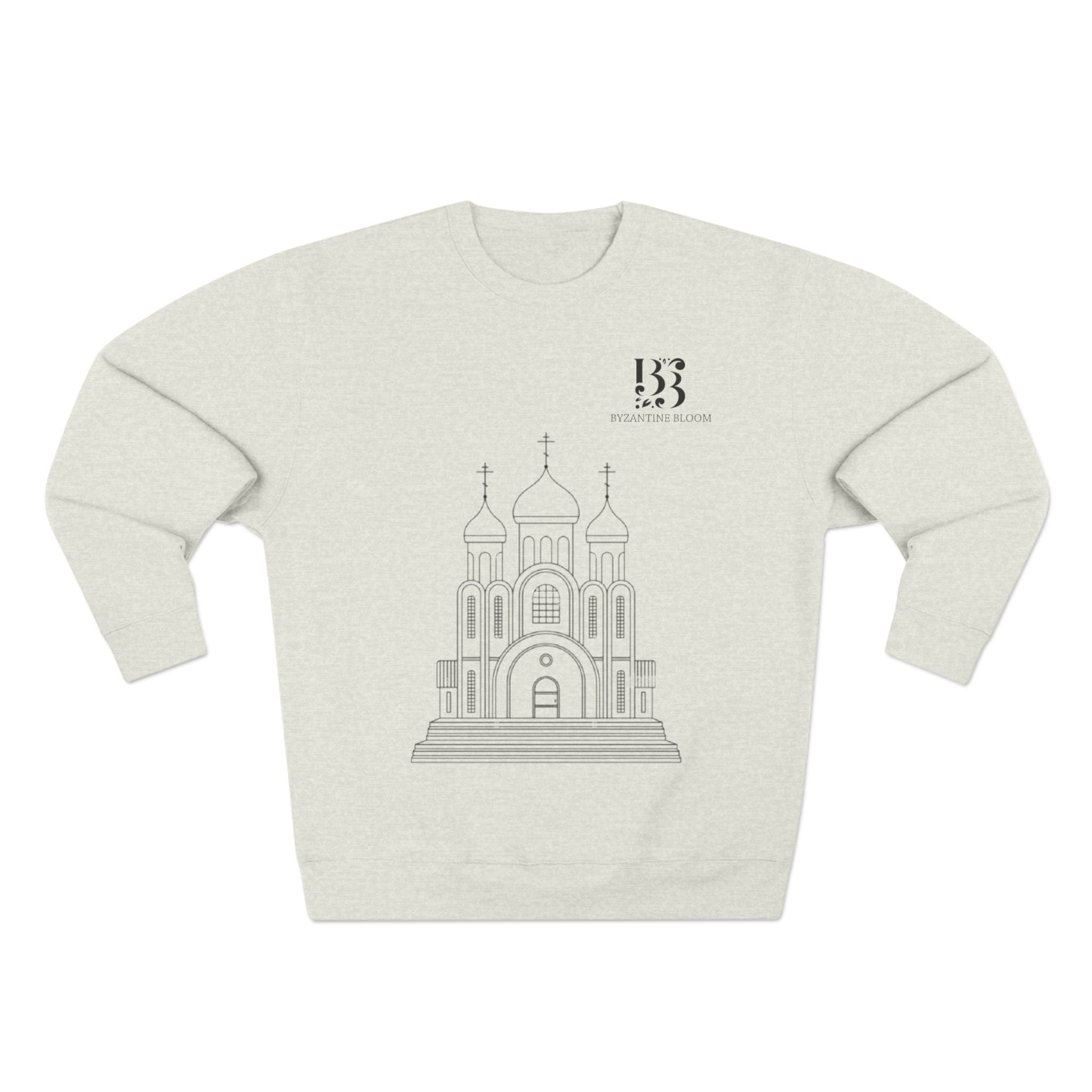 Minimalist Church Design Unisex Crewneck Sweatshirt - Cozy Spiritual Apparel