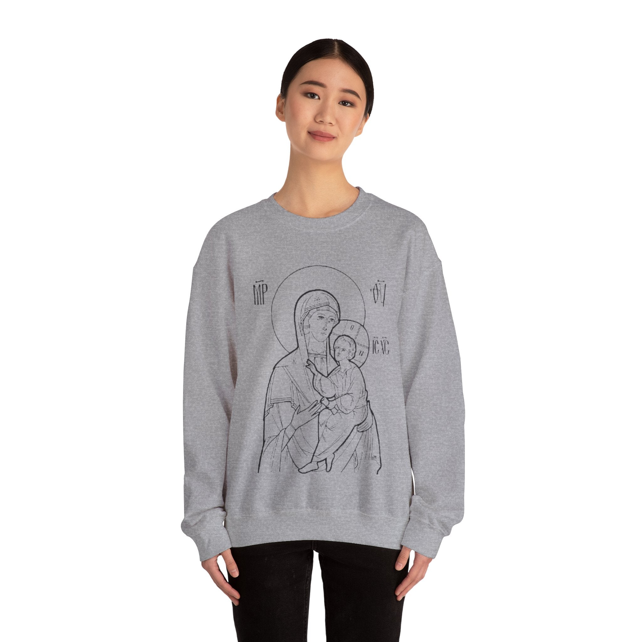 Holy Mother Unisex Sweatshirt – Vintage Religious Design