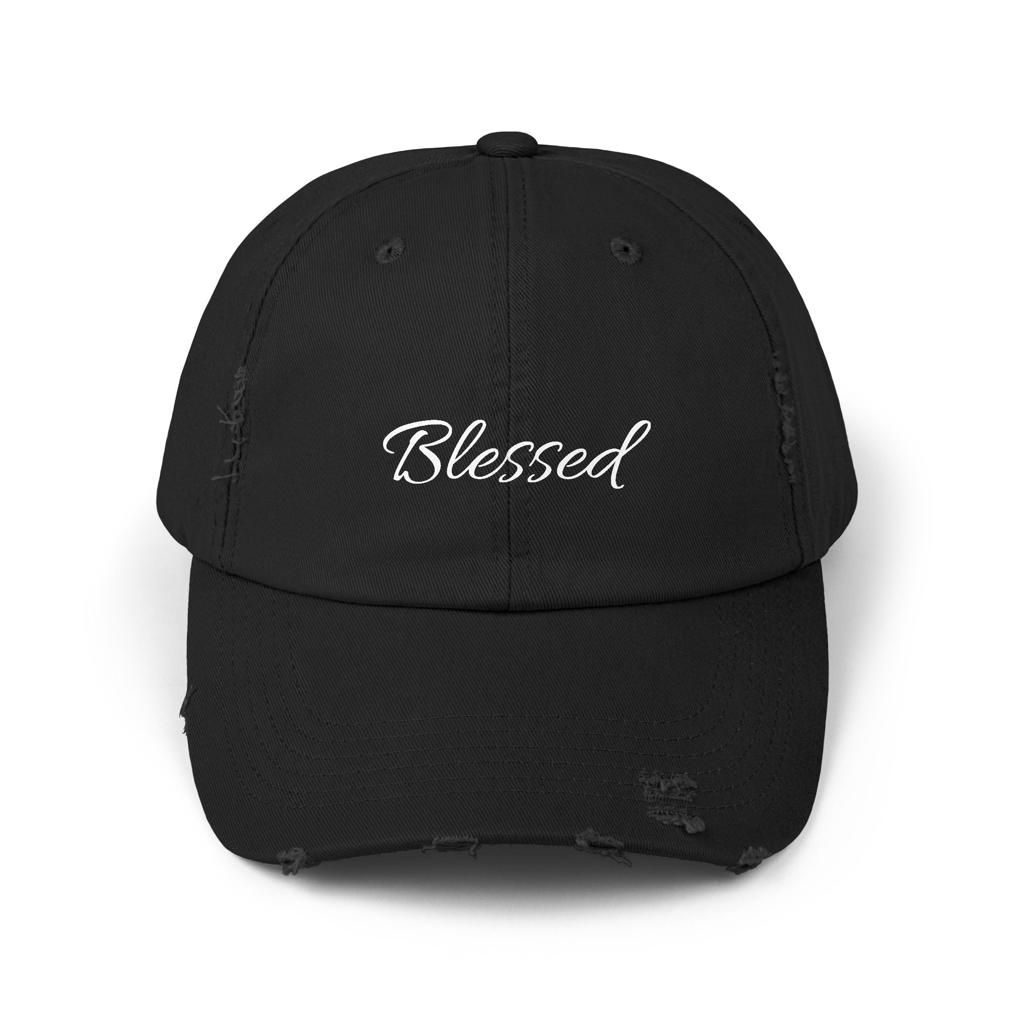Blessed Distressed Cap - Unisex Casual Hat for Positivity