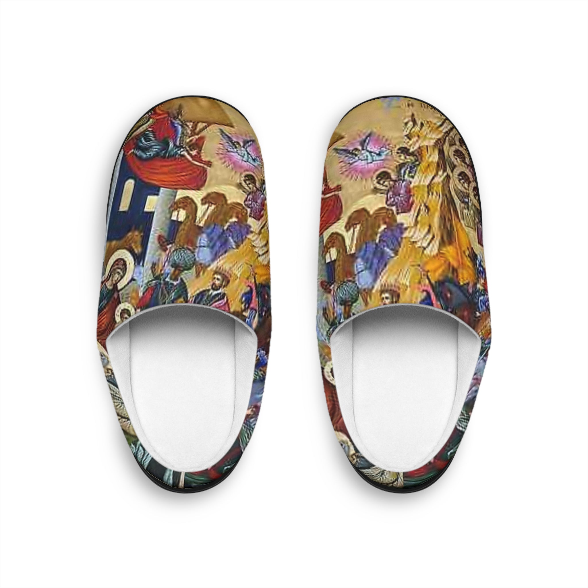 Artistic Women's Indoor Slippers - Cozy Footwear with Colorful Design