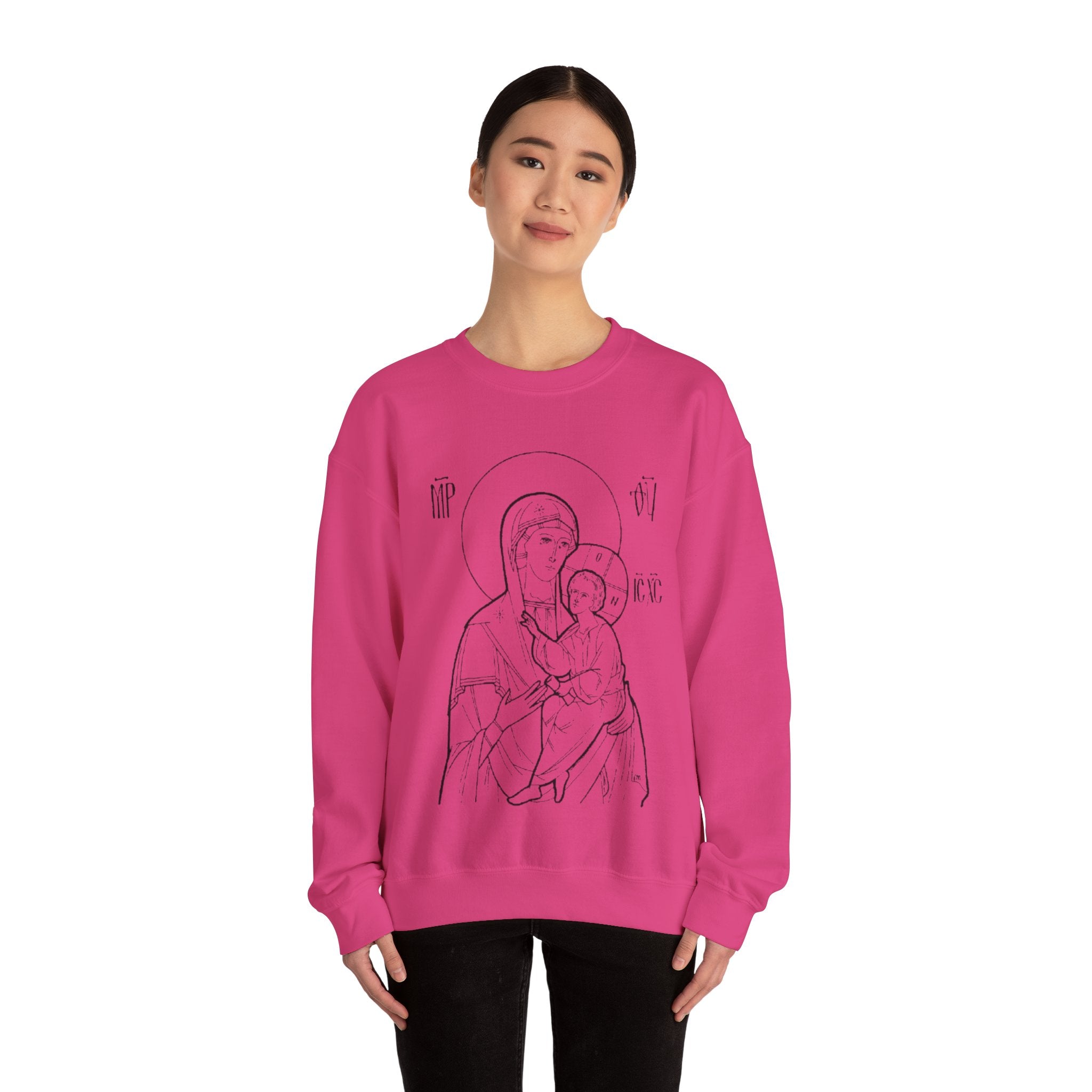 Holy Mother Unisex Sweatshirt – Vintage Religious Design