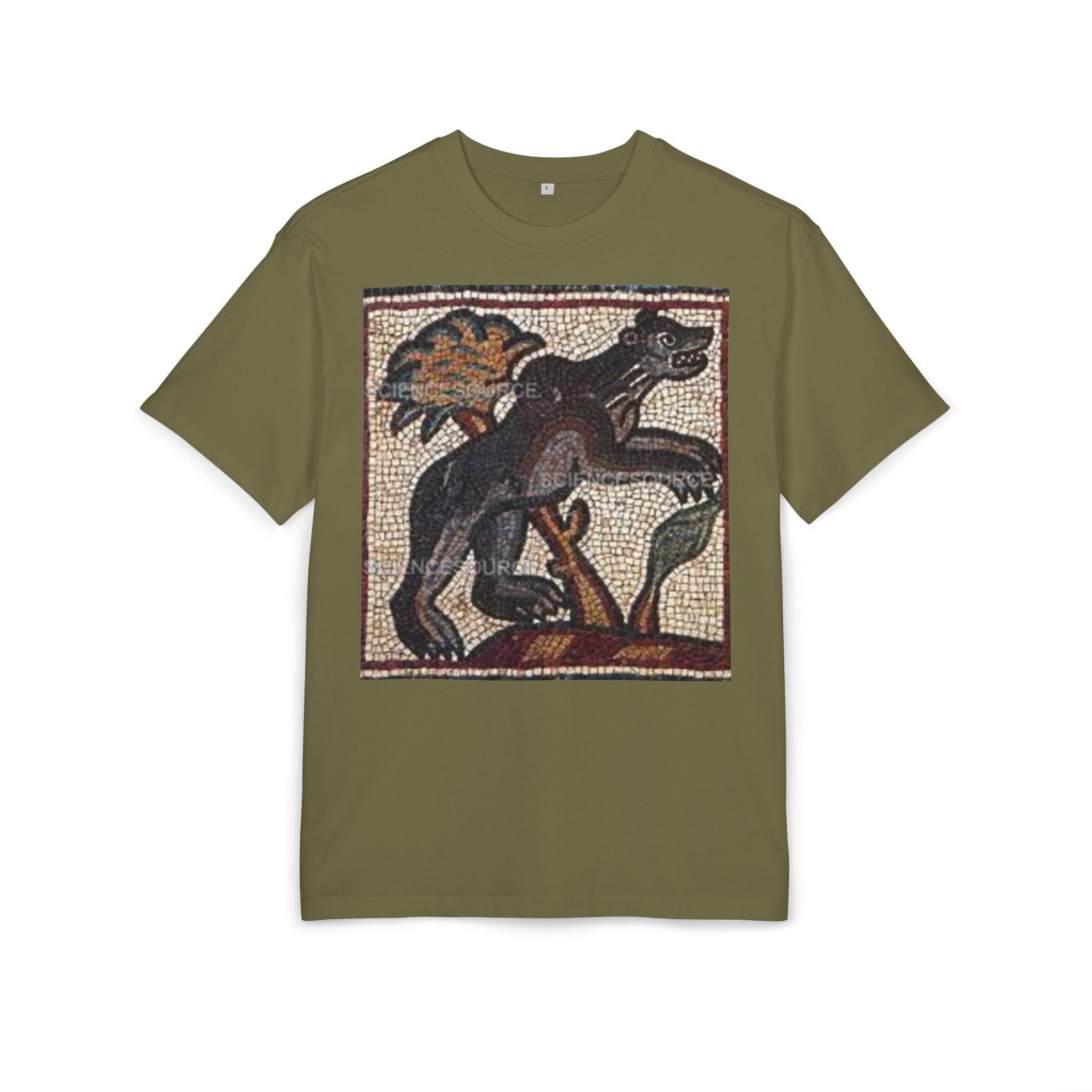 Artistic Mosaic Unisex Heavy Oversize Tee - Unique Graphic Design for Casual Style