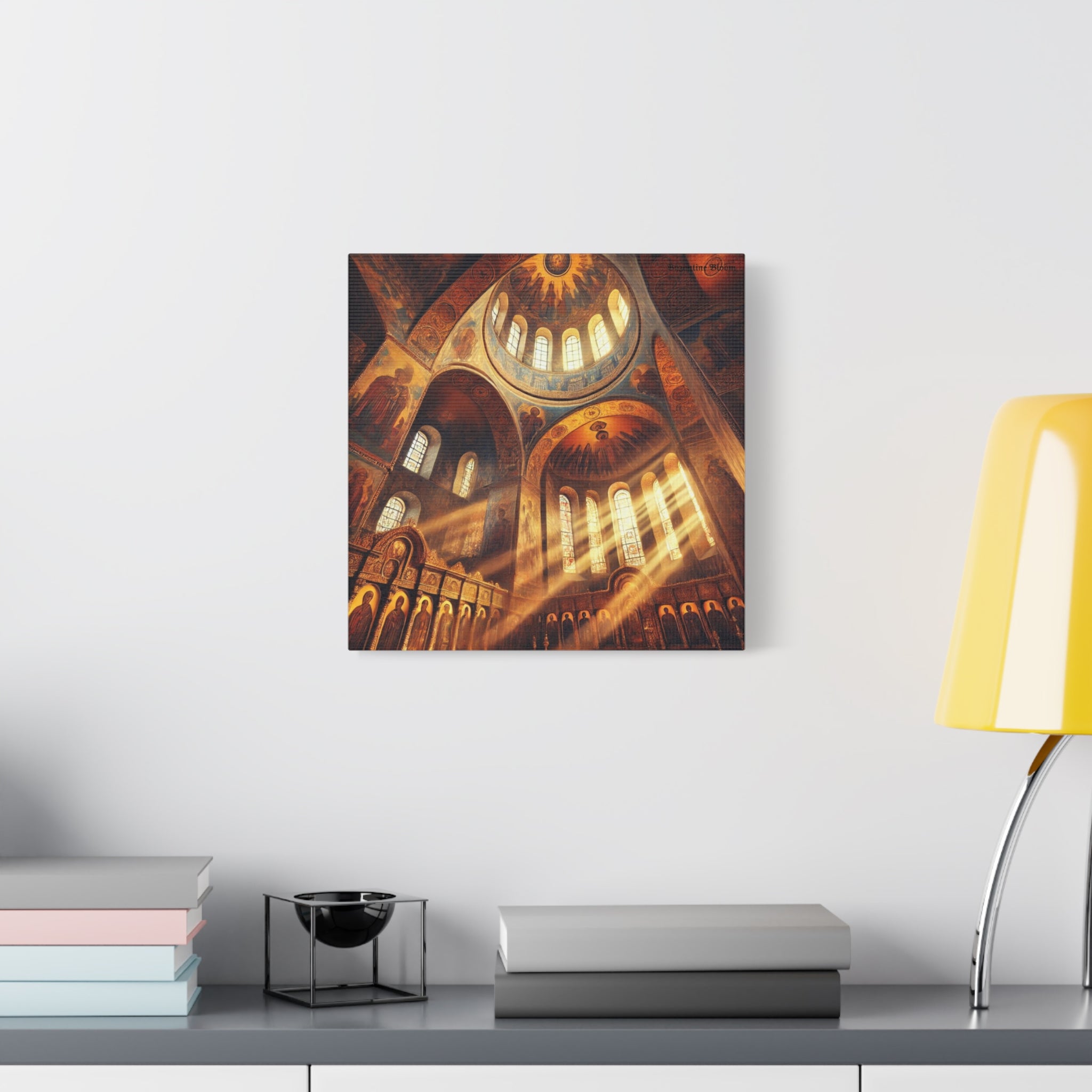 Stunning Religious Art Canvas Print - Illuminated Architecture