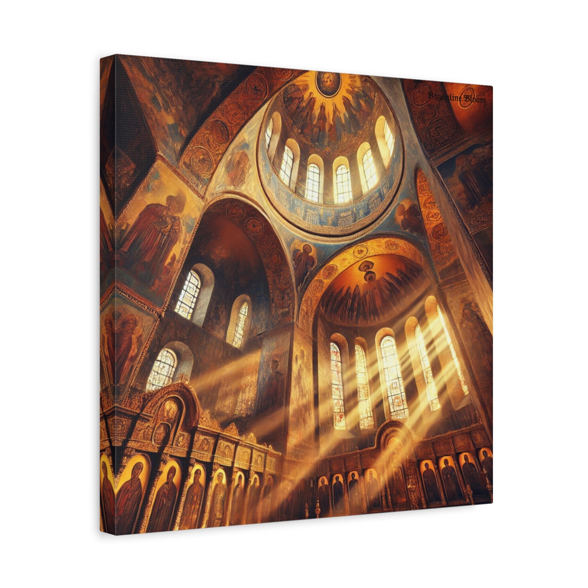 Stunning Religious Art Canvas Print - Illuminated Architecture