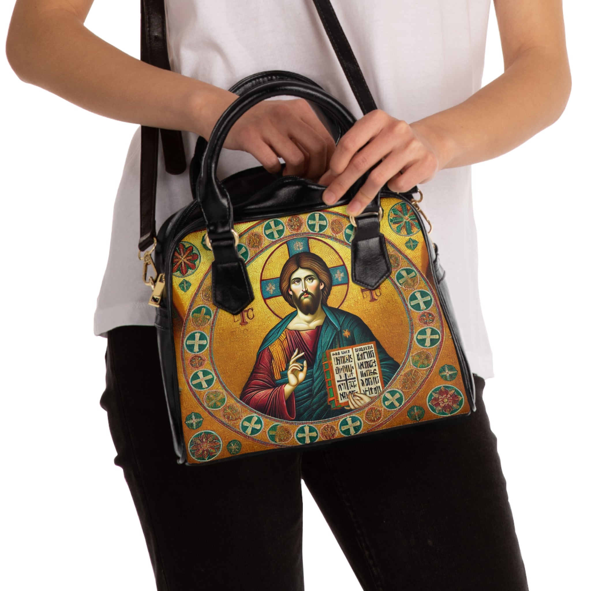 Religious Shoulder Handbag - Iconic Design Perfect for Faith-Based Gifts