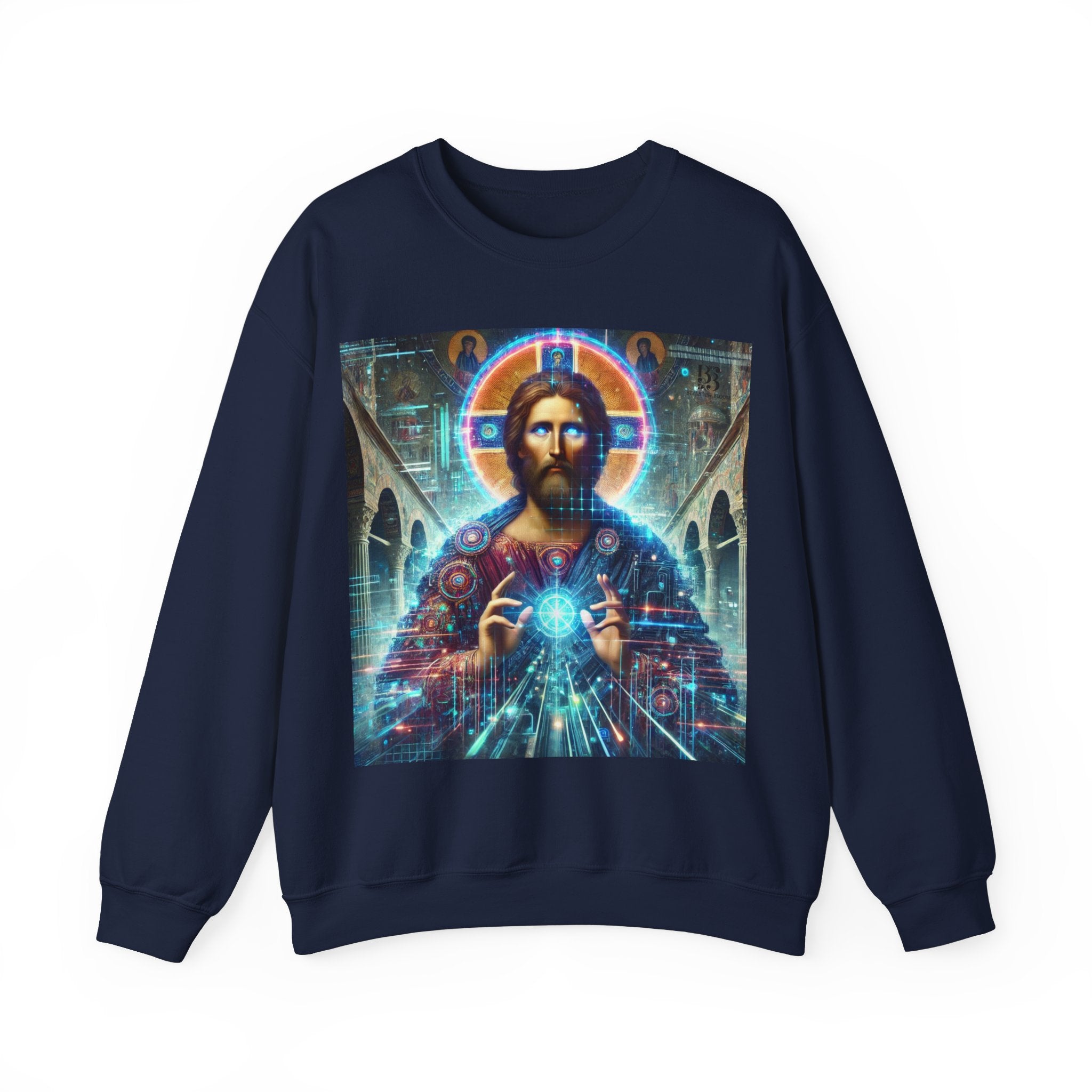 Inspirational Jesus Graphic Crewneck Sweatshirt - Cozy Unisex Blend for Faith and Comfort