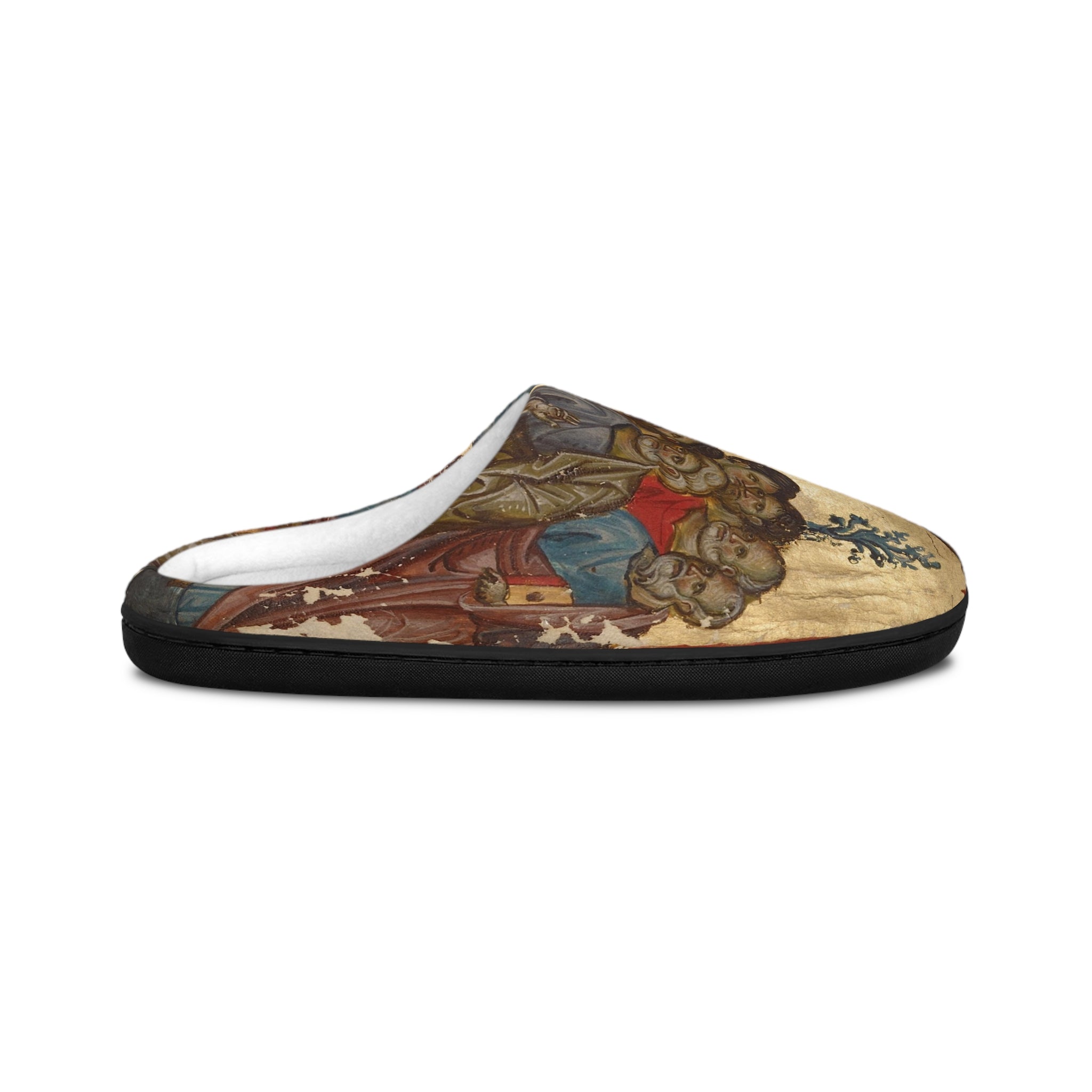Men's Indoor Slippers with Iconic Religious Art Design