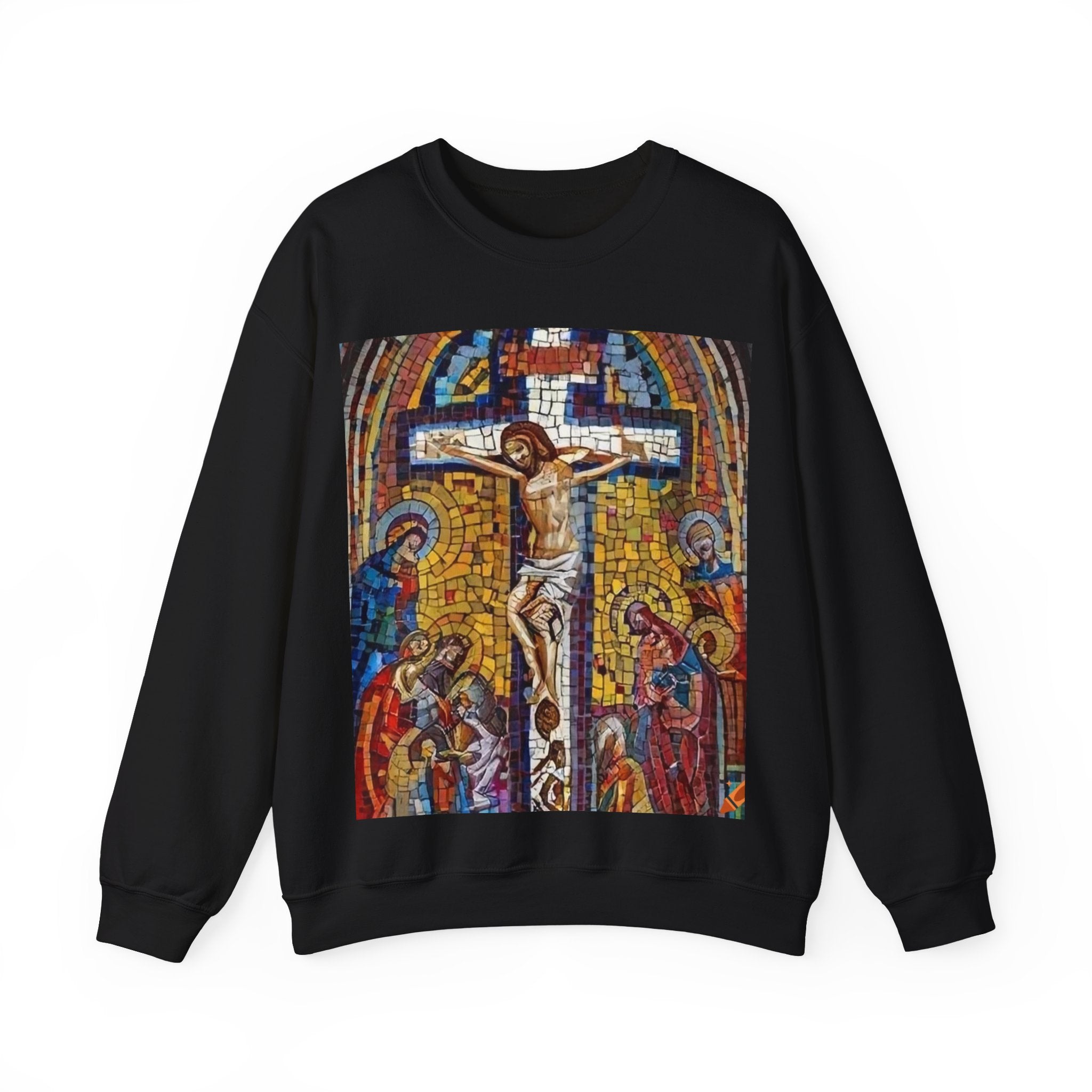 Religious Stained Glass Unisex Crewneck Sweatshirt
