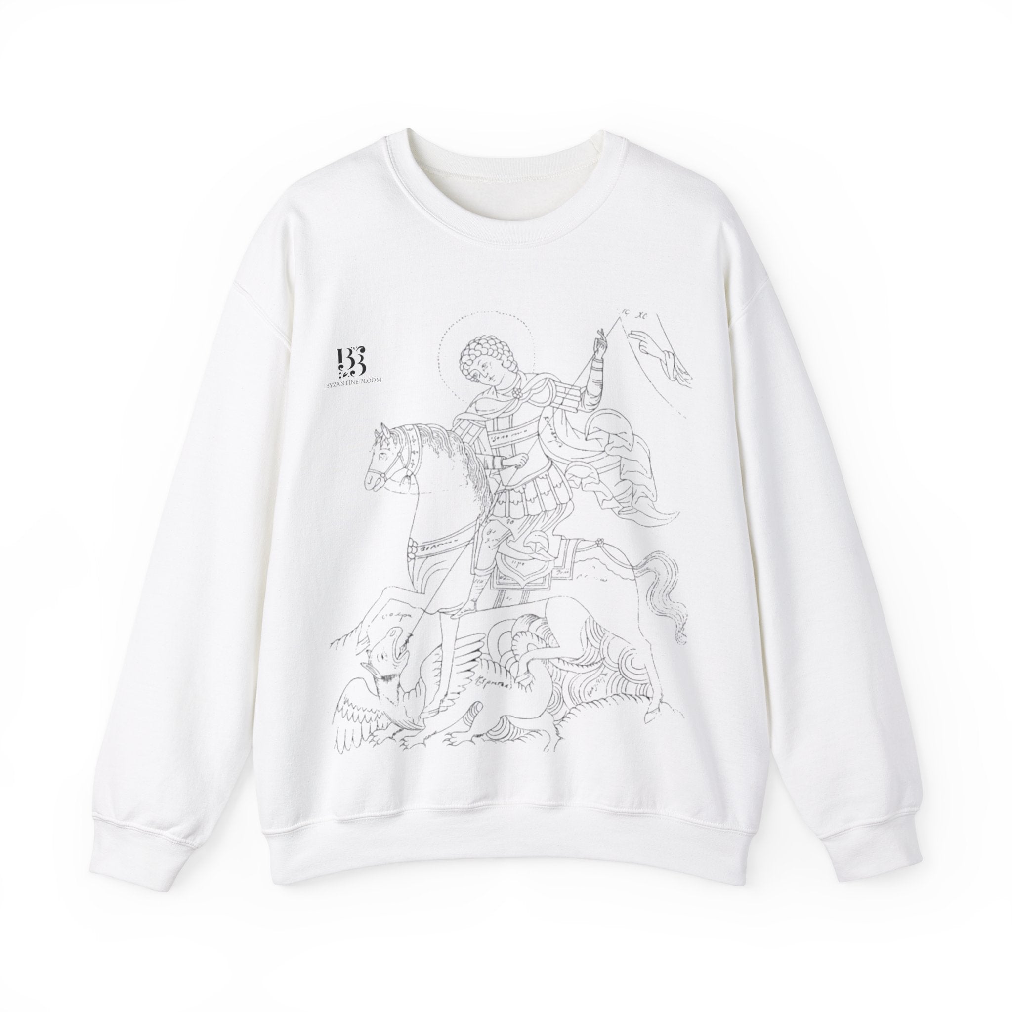 Vintage Inspired Saint George Sweatshirt - Unisex Heavy Blend™ Crewneck for Art Enthusiasts