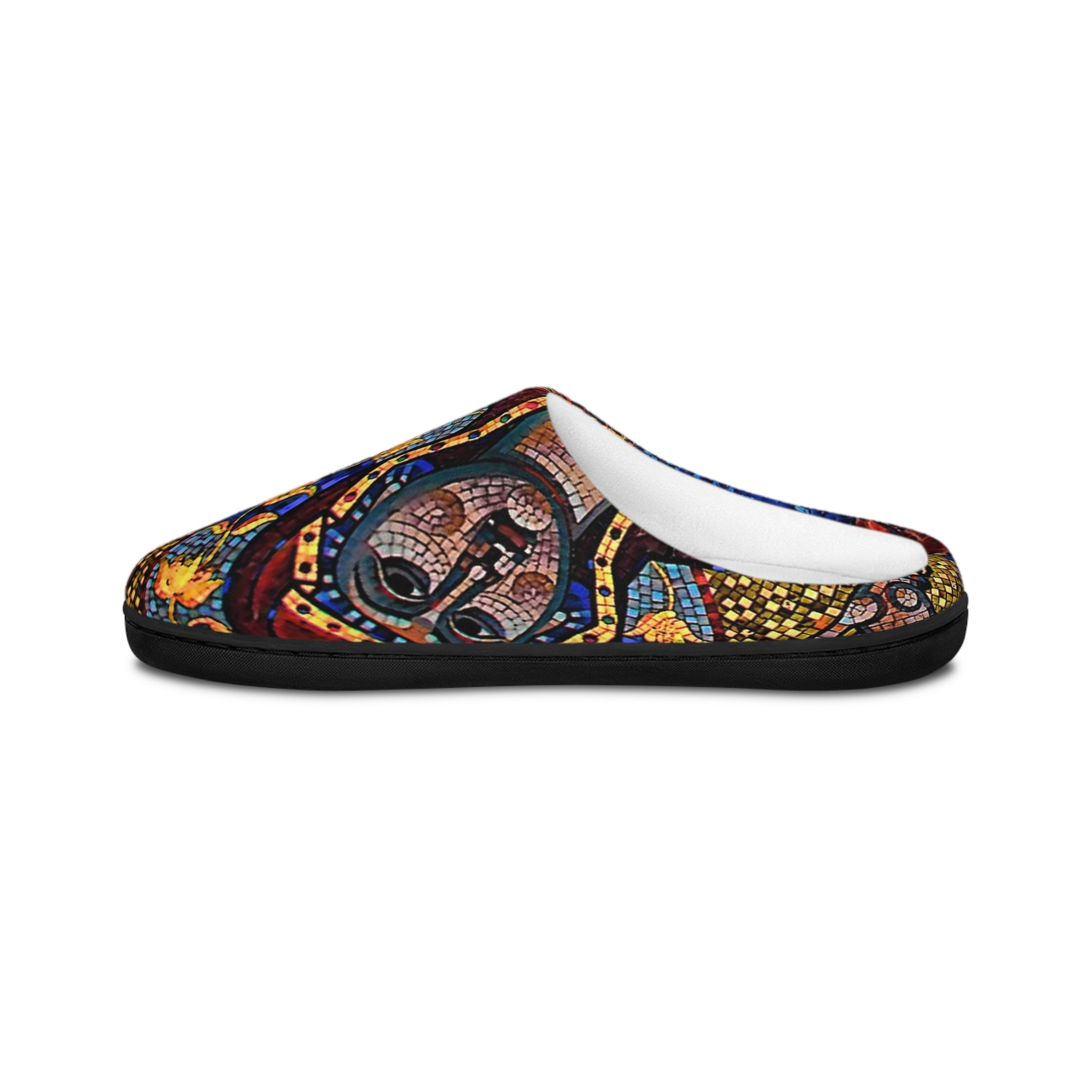 Artistic Men's Indoor Slippers - Mosaic design