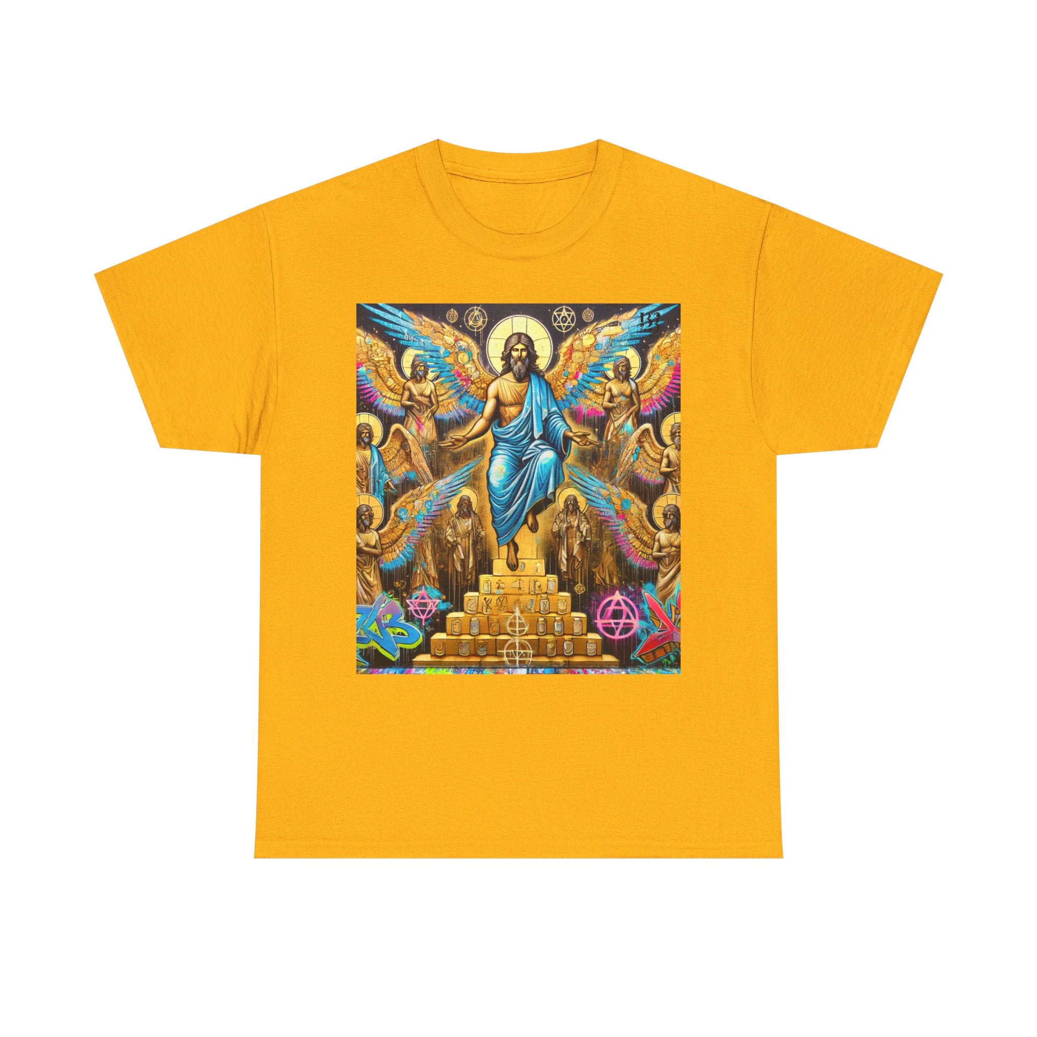 Heavenly Guardian Graphic Tee | Unisex Heavy Cotton T-Shirt