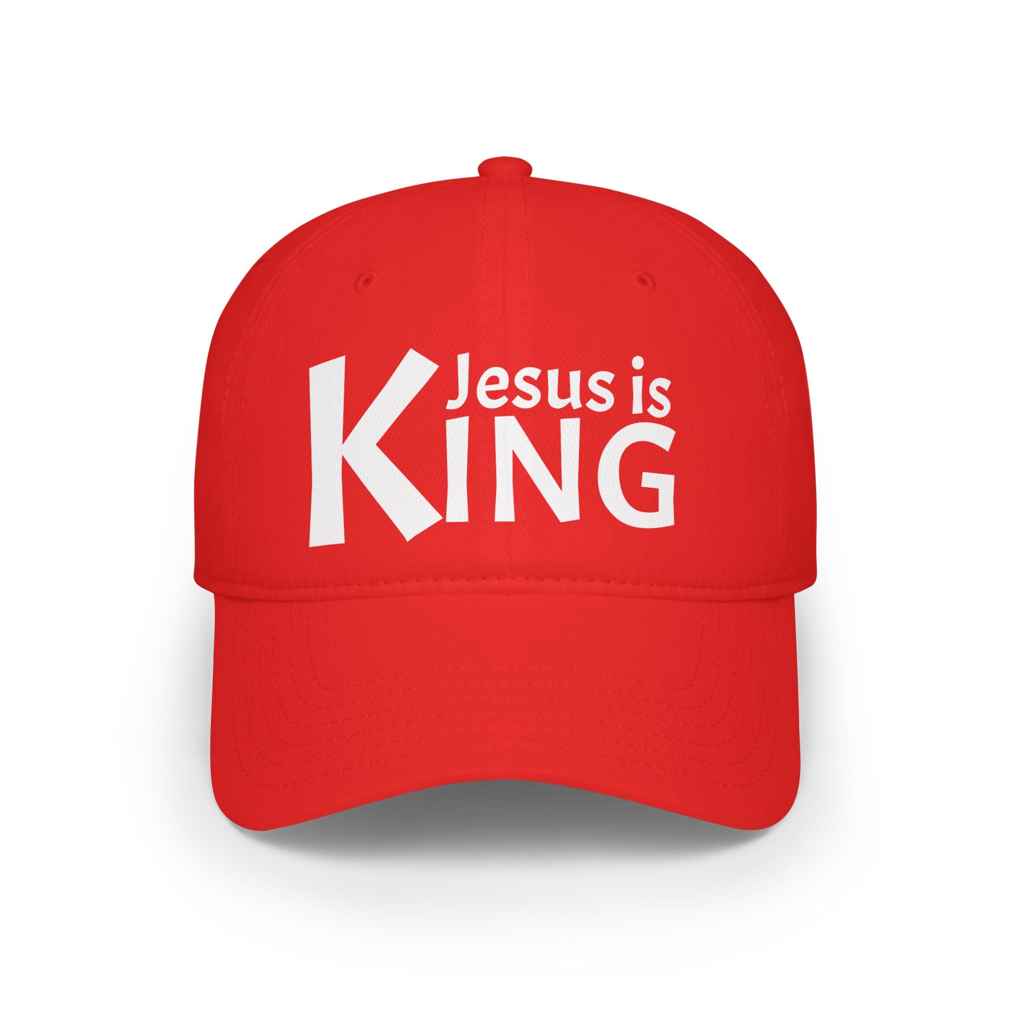 Inspirational Jesus is KING Low Profile Baseball Cap
