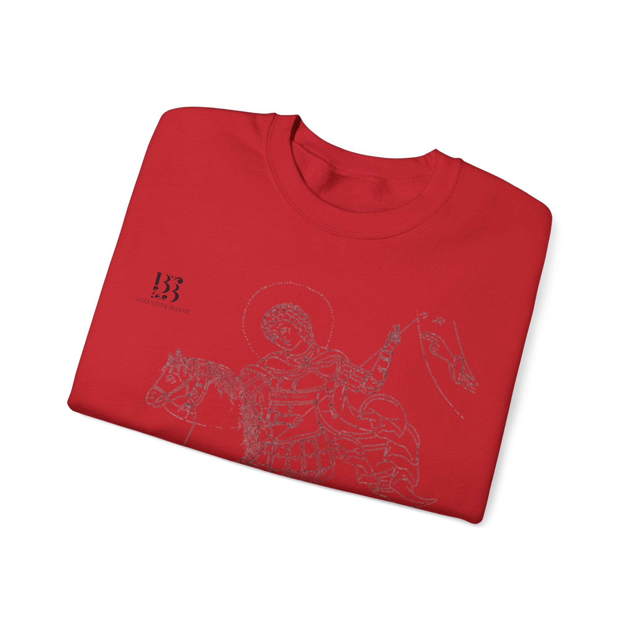 Vintage Inspired Saint George Sweatshirt - Unisex Heavy Blend™ Crewneck for Art Enthusiasts