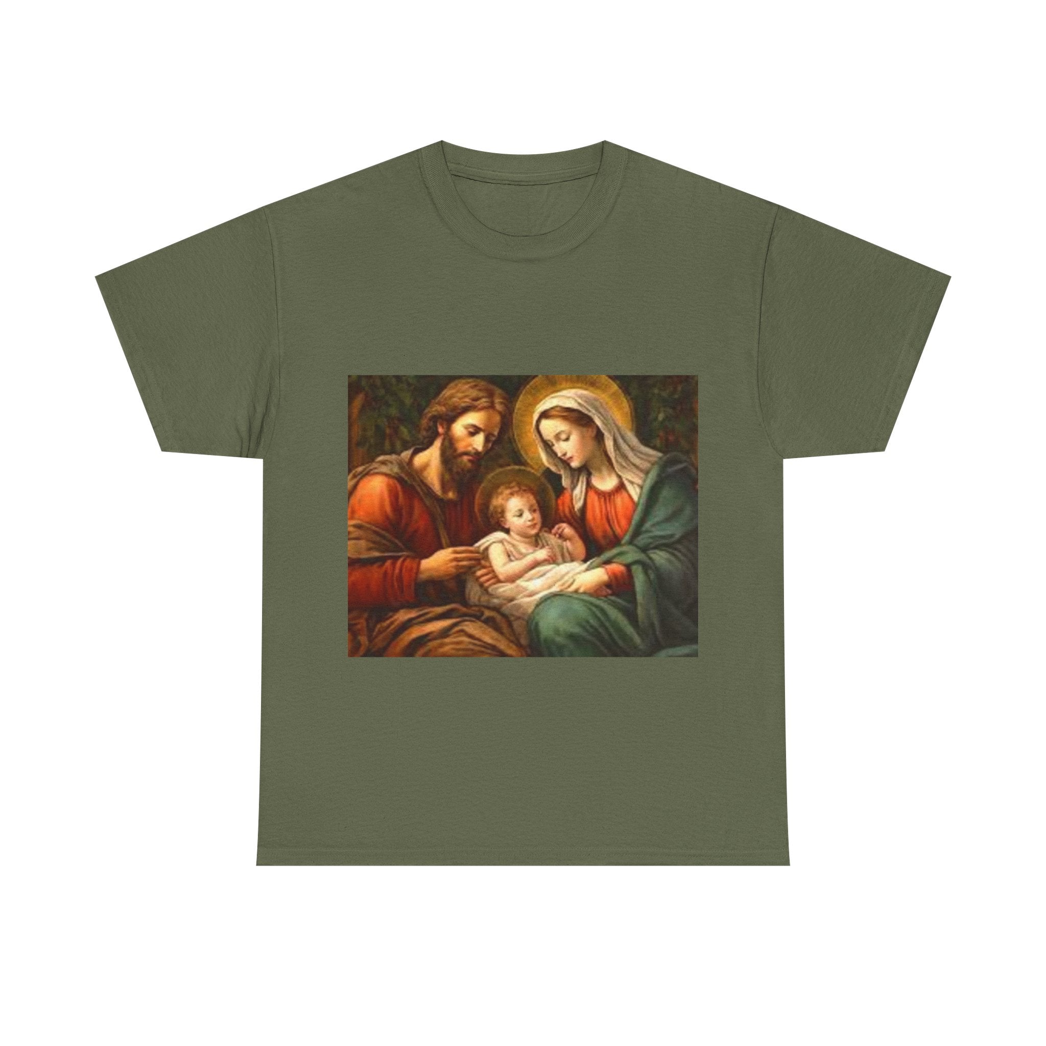 Religious Family Art Unisex Heavy Cotton Tee - Inspirational Christian T-Shirt