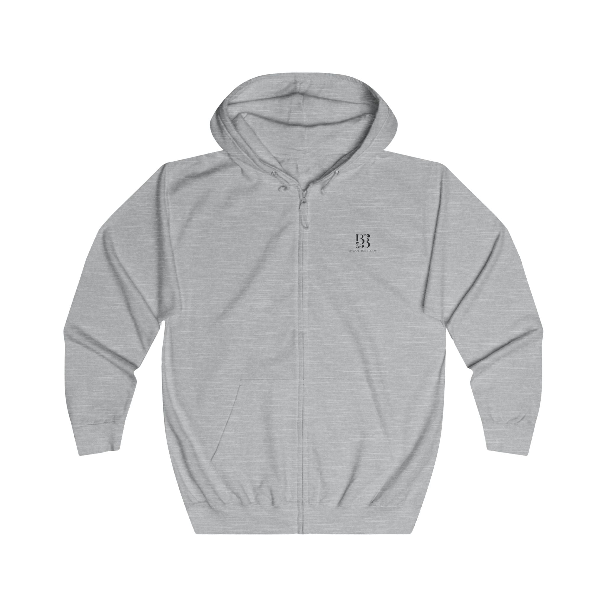 Vibrant Graphic Unisex Full Zip Hoodie - Artistic Cross Design