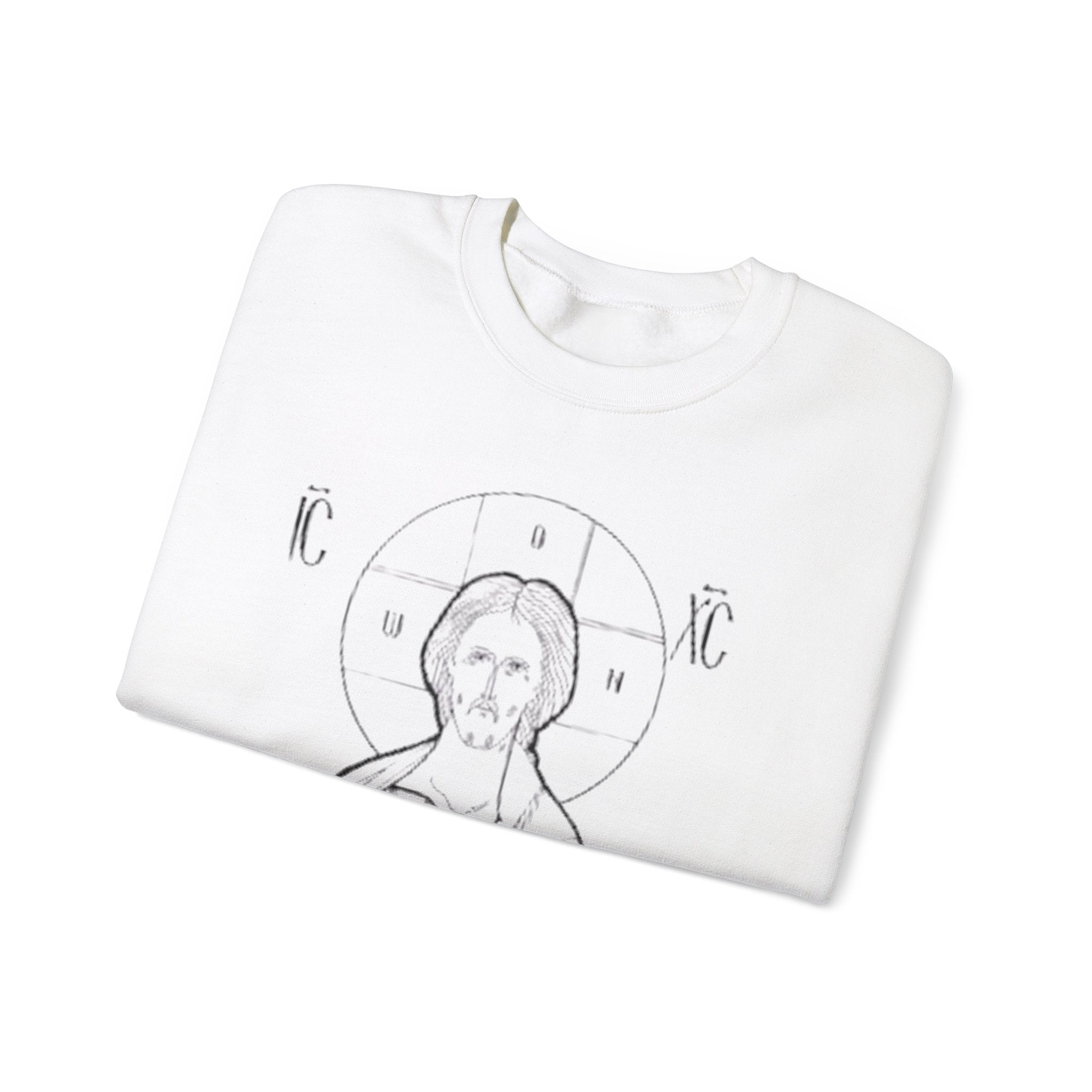 Vintage Christ Icon Sweatshirt | Unisex Crewneck for Religious Celebrations