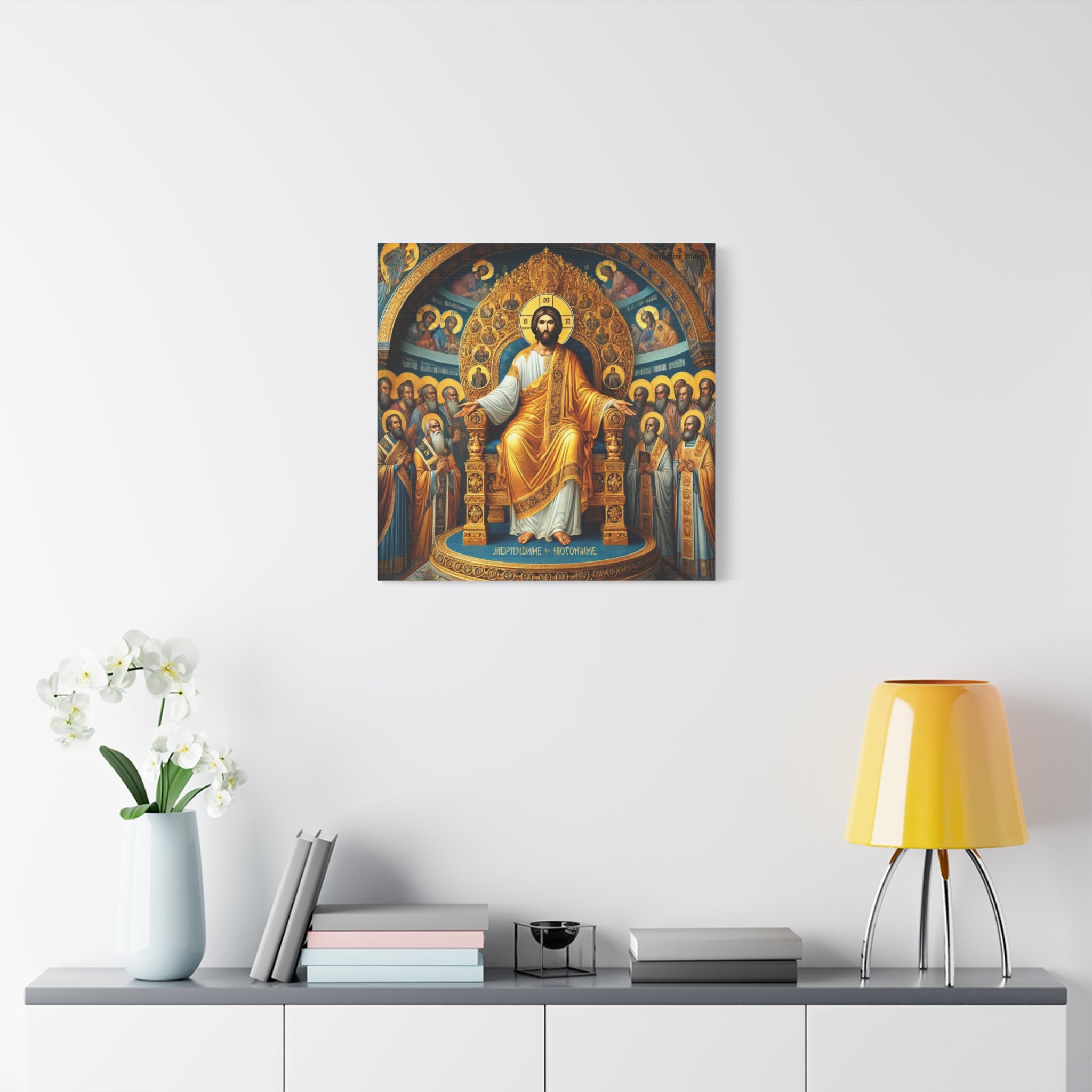 Religious Icon Matte Canvas Print - Christ in Glory Wall Art