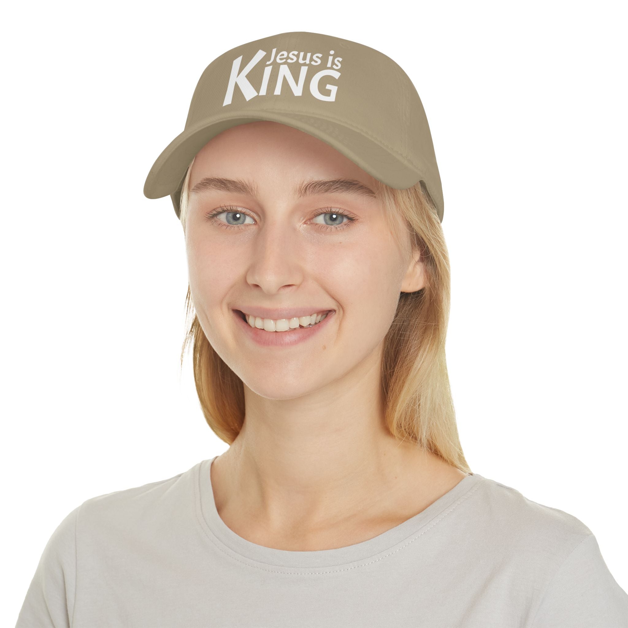 Inspirational Jesus is KING Low Profile Baseball Cap