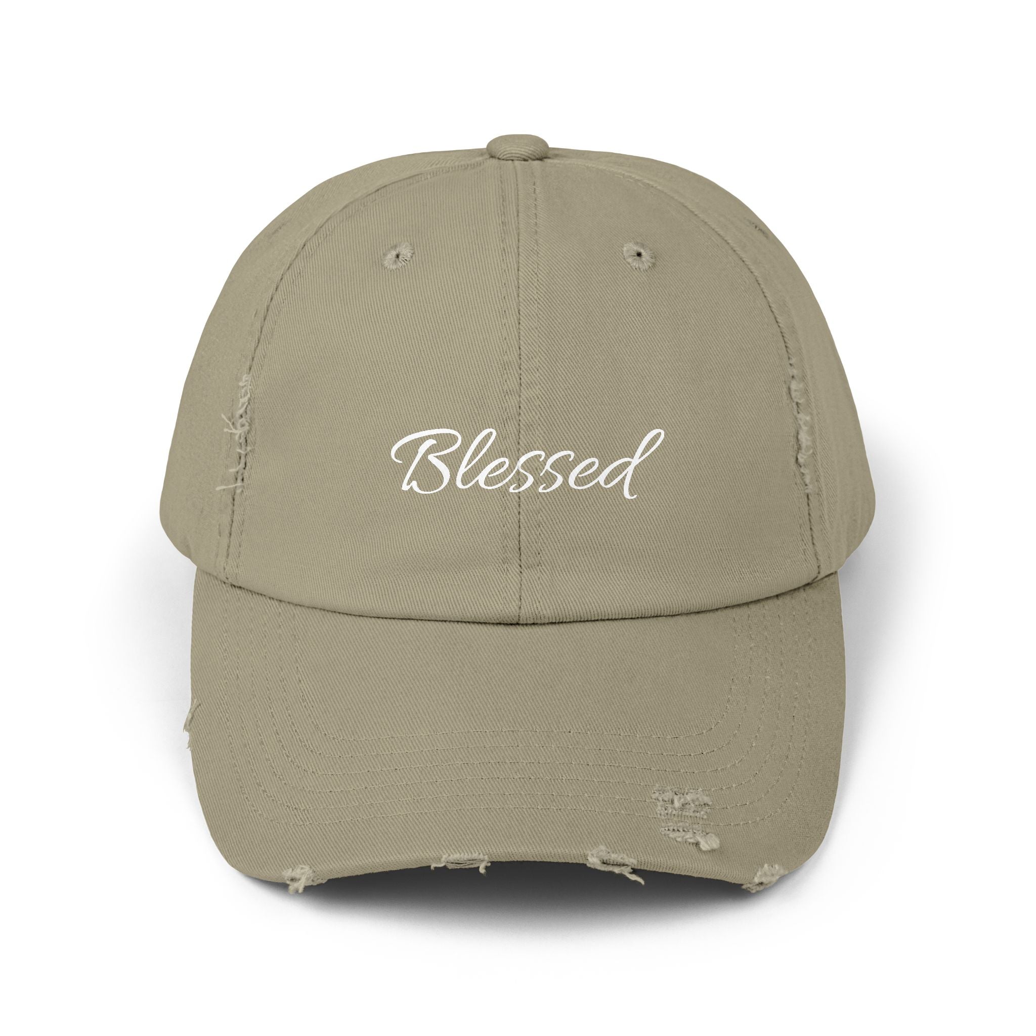 Blessed Distressed Cap - Unisex Casual Hat for Positivity