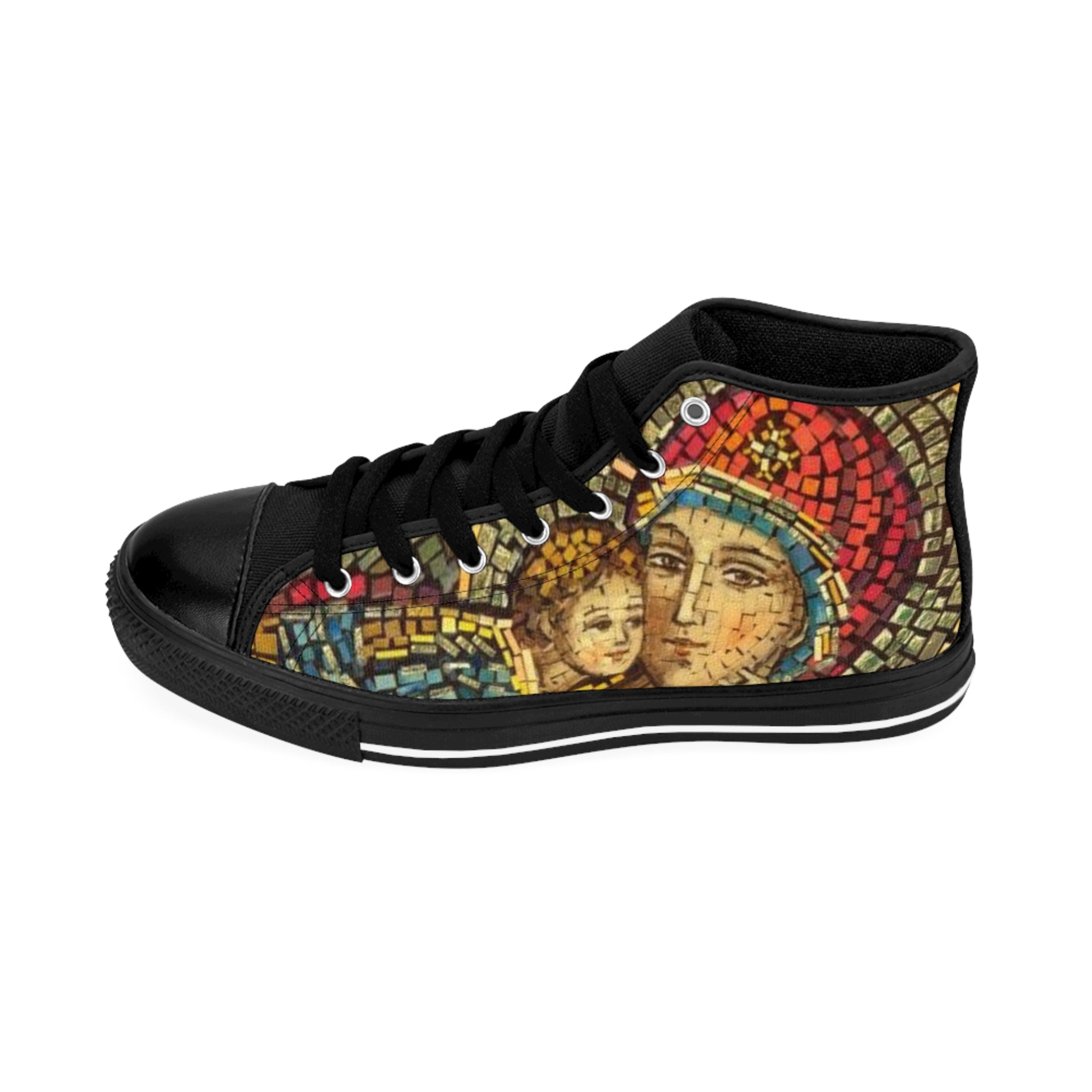 Artistic High-Top Sneakers with Iconic Design