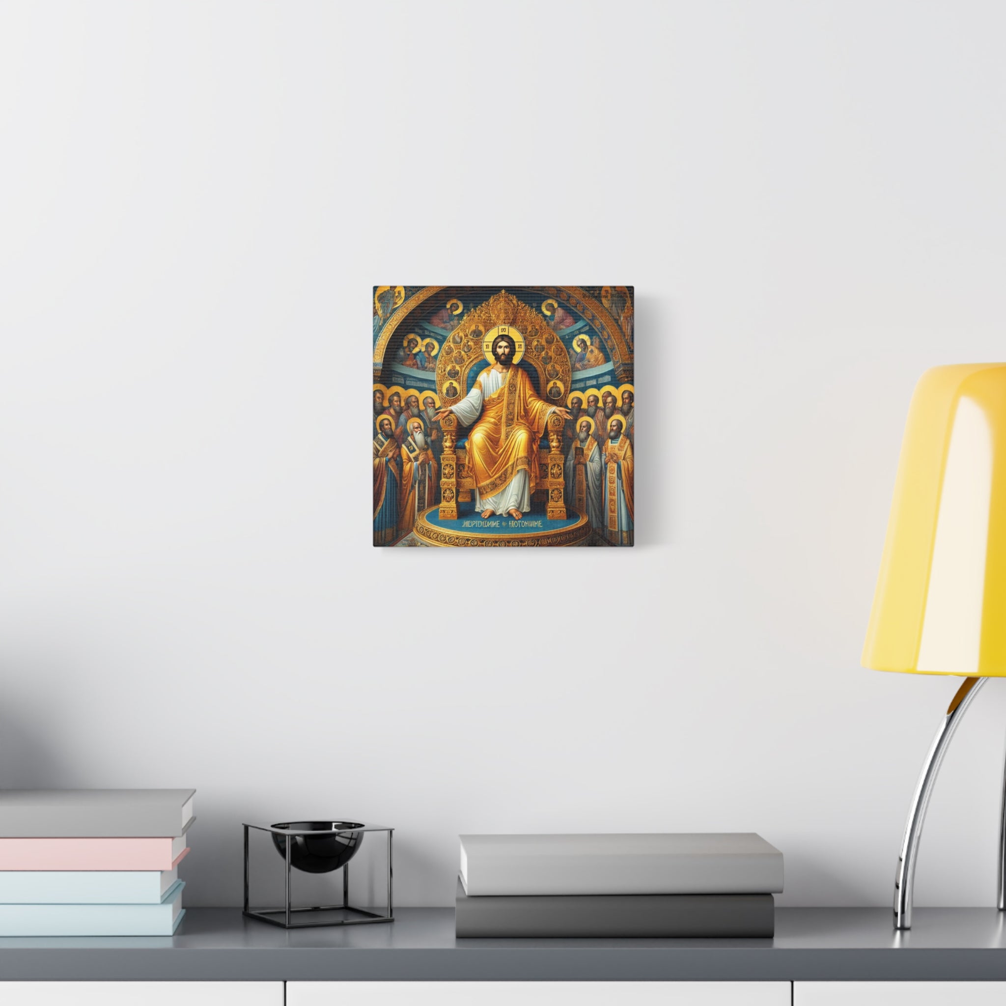 Religious Icon Matte Canvas Print - Christ in Glory Wall Art