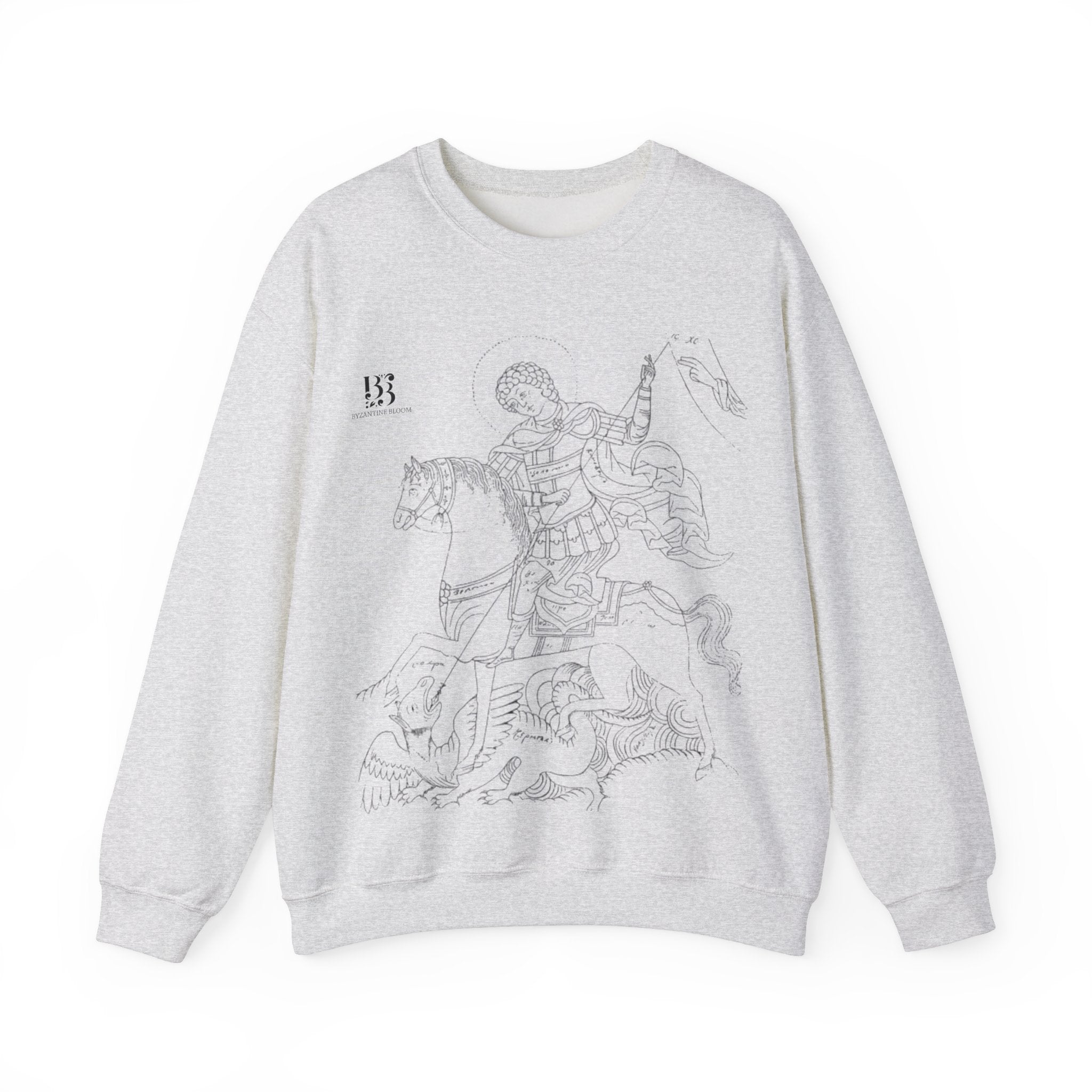 Vintage Inspired Saint George Sweatshirt - Unisex Heavy Blend™ Crewneck for Art Enthusiasts