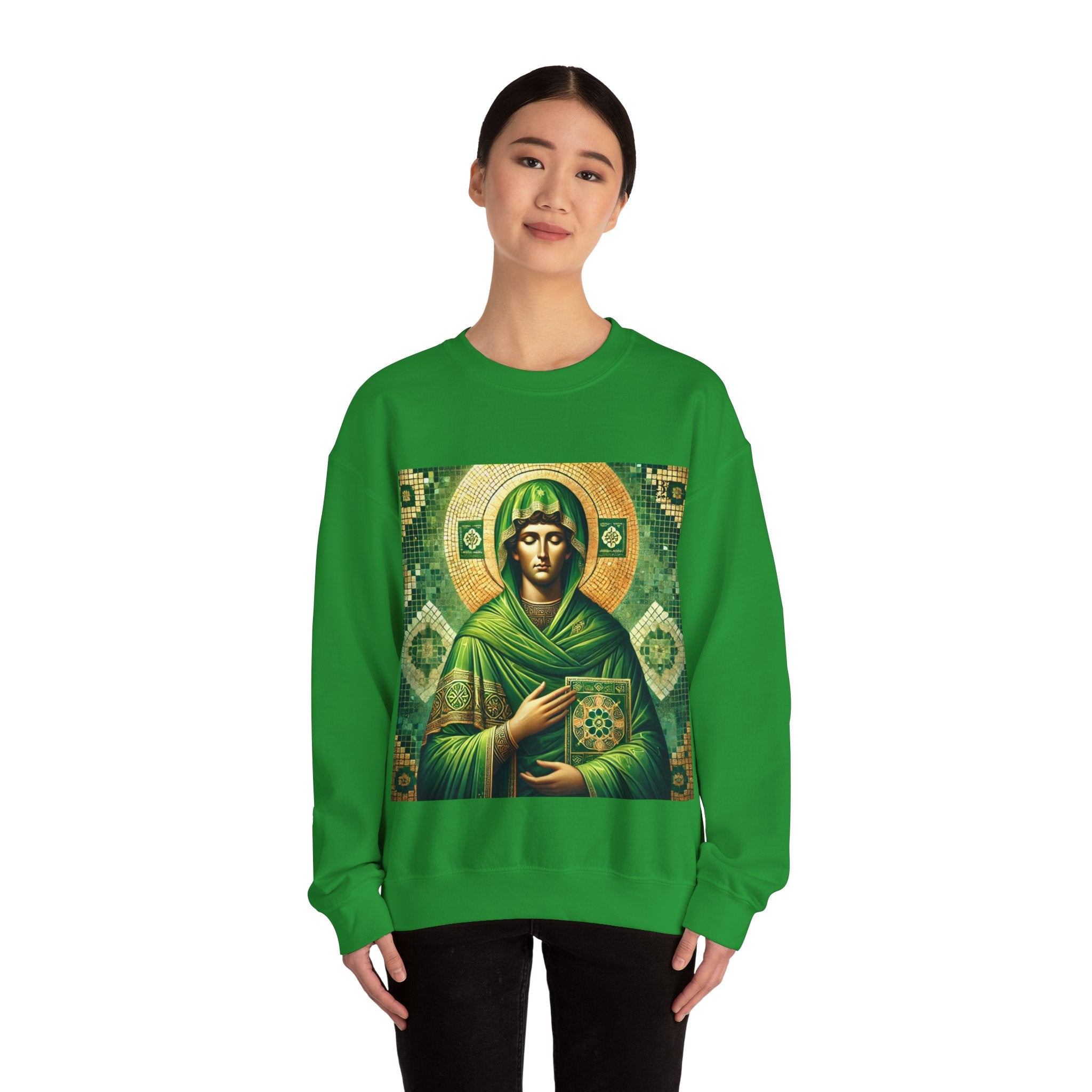 Spiritual Green Goddess Crewneck Sweatshirt | Unisex Heavy Blend™