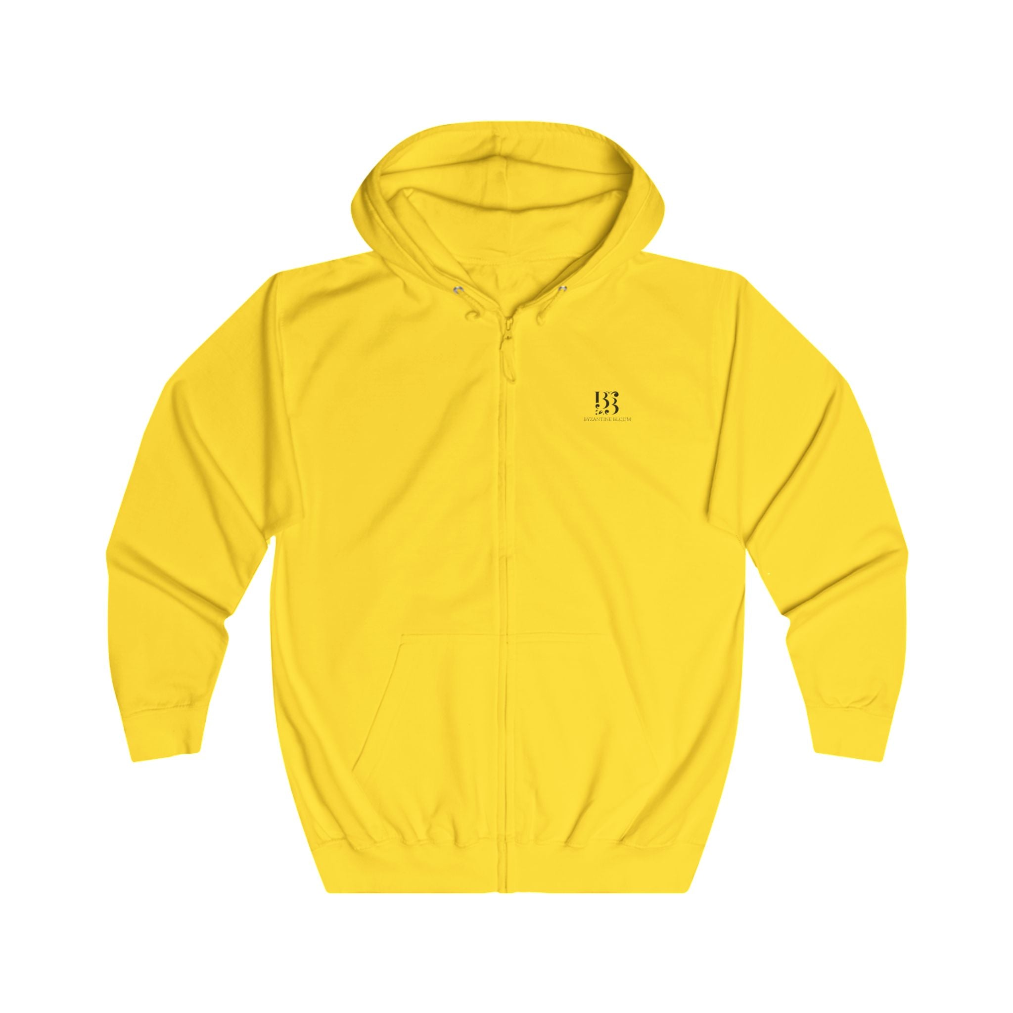 Vibrant Graphic Unisex Full Zip Hoodie - Artistic Cross Design