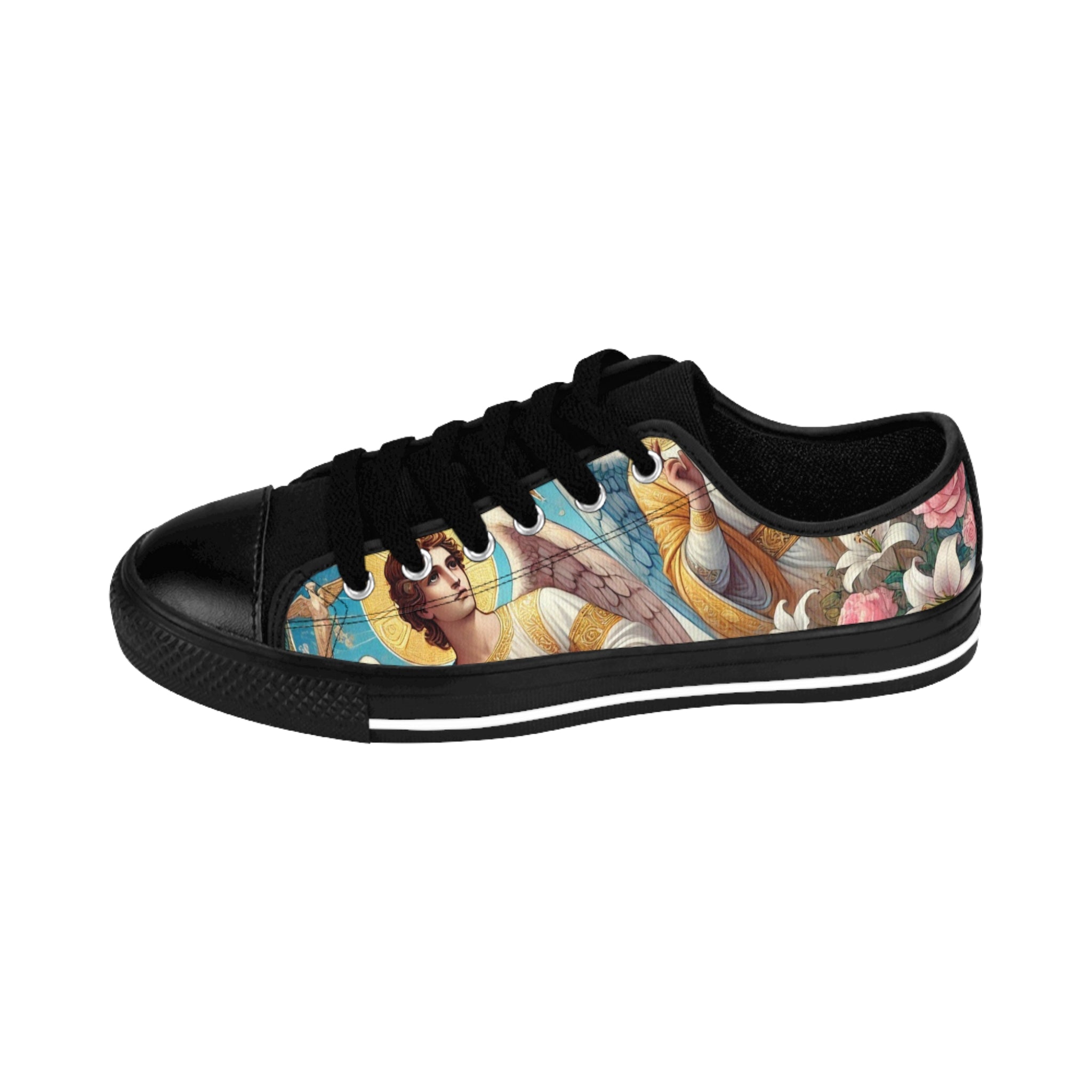 Artistic Men&#039;s Sneakers - Unique Patterned Casual Footwear