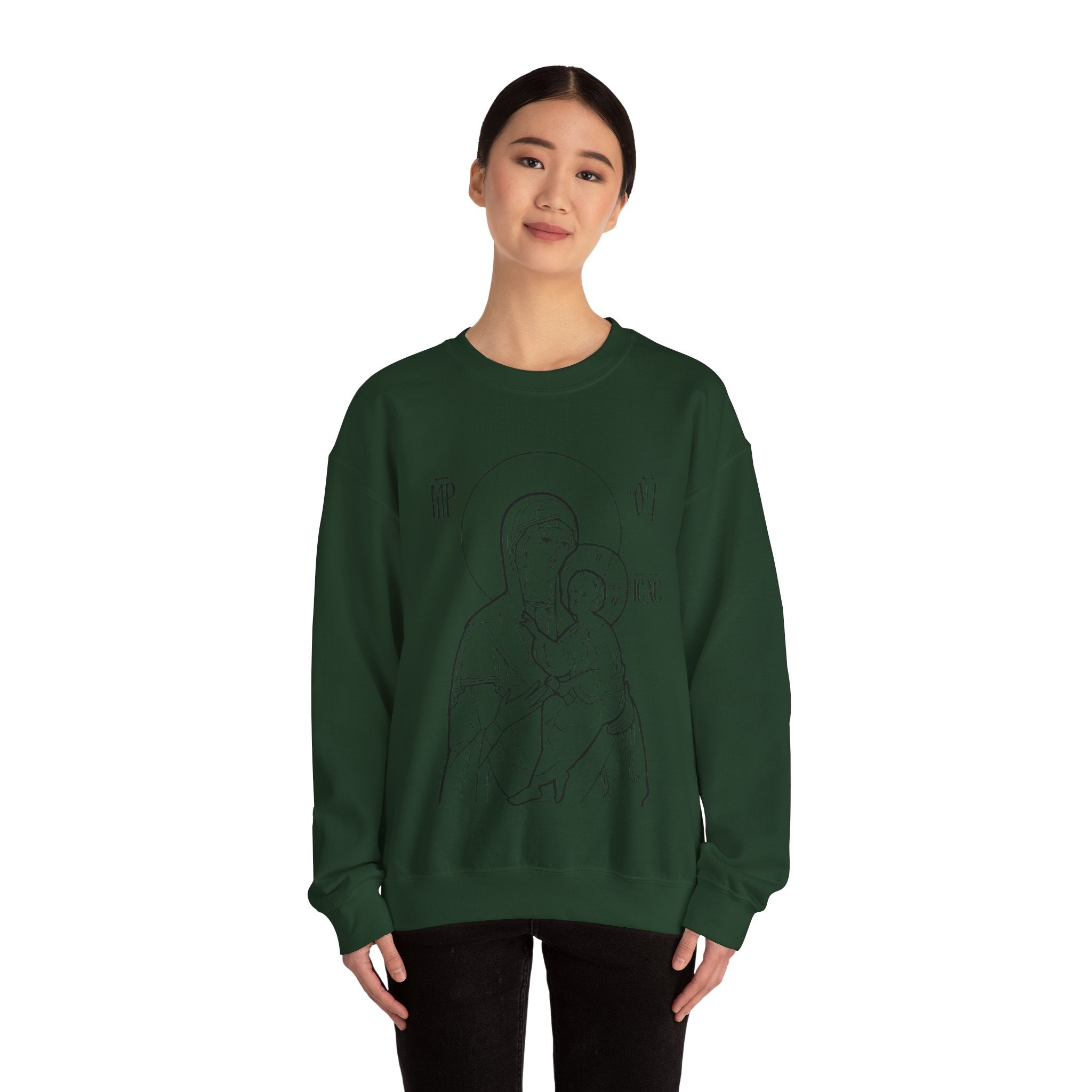 Holy Mother Unisex Sweatshirt – Vintage Religious Design