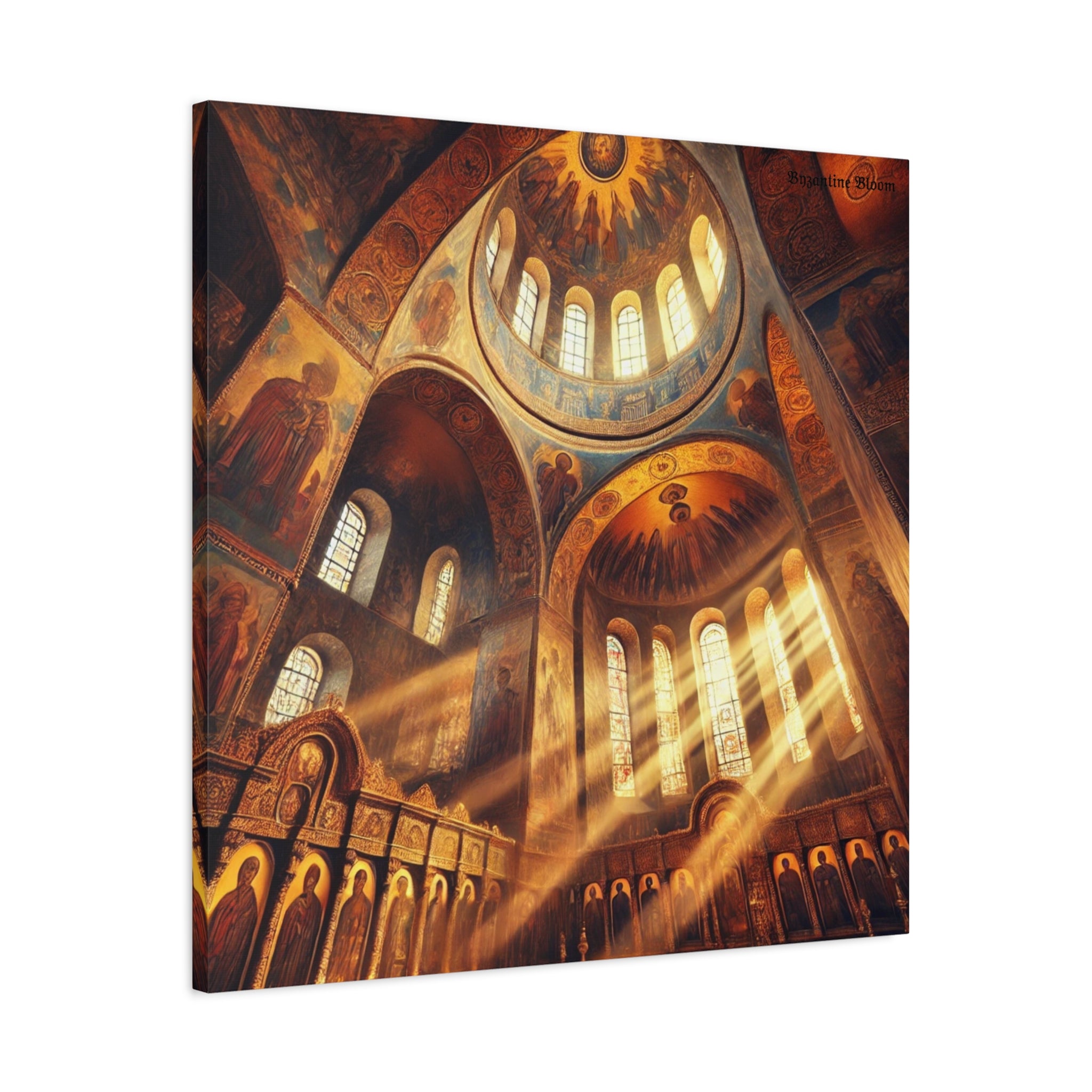 Stunning Religious Art Canvas Print - Illuminated Architecture