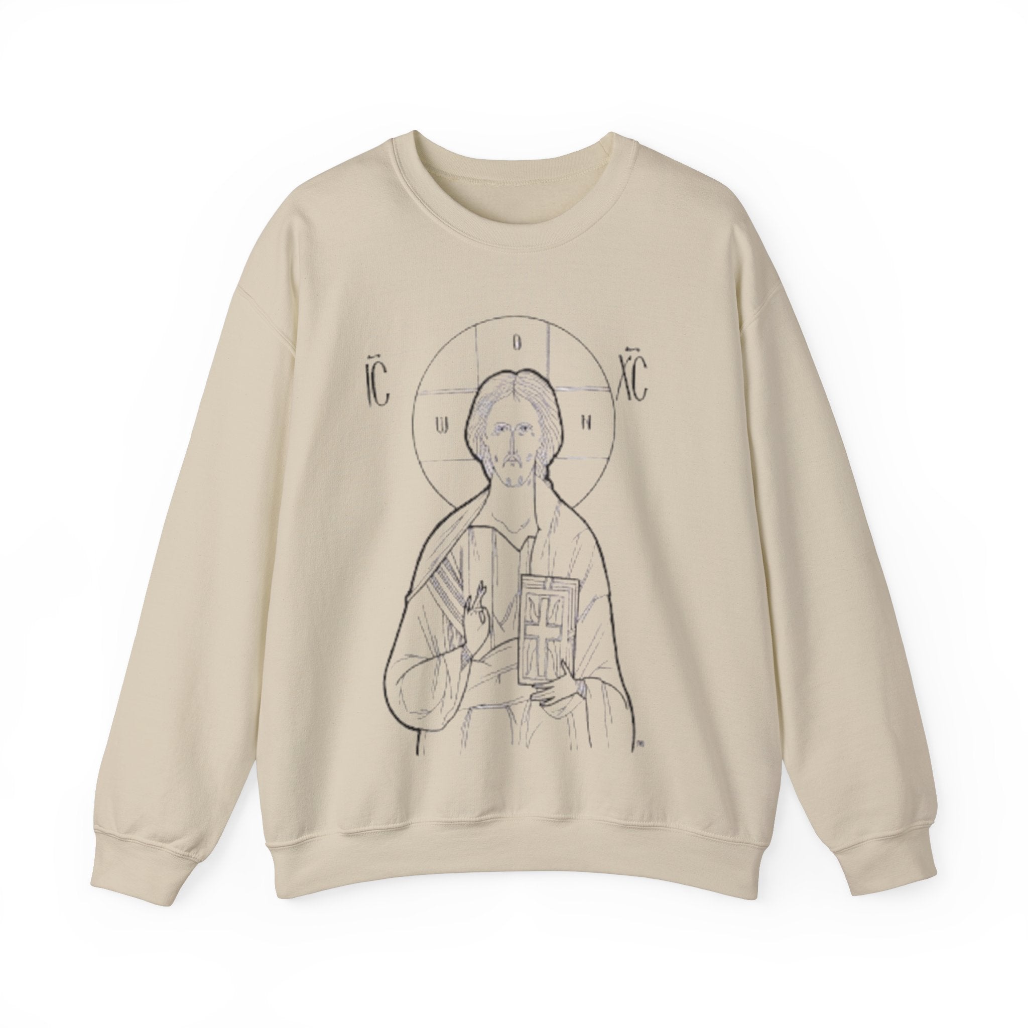 Vintage Christ Icon Sweatshirt | Unisex Crewneck for Religious Celebrations