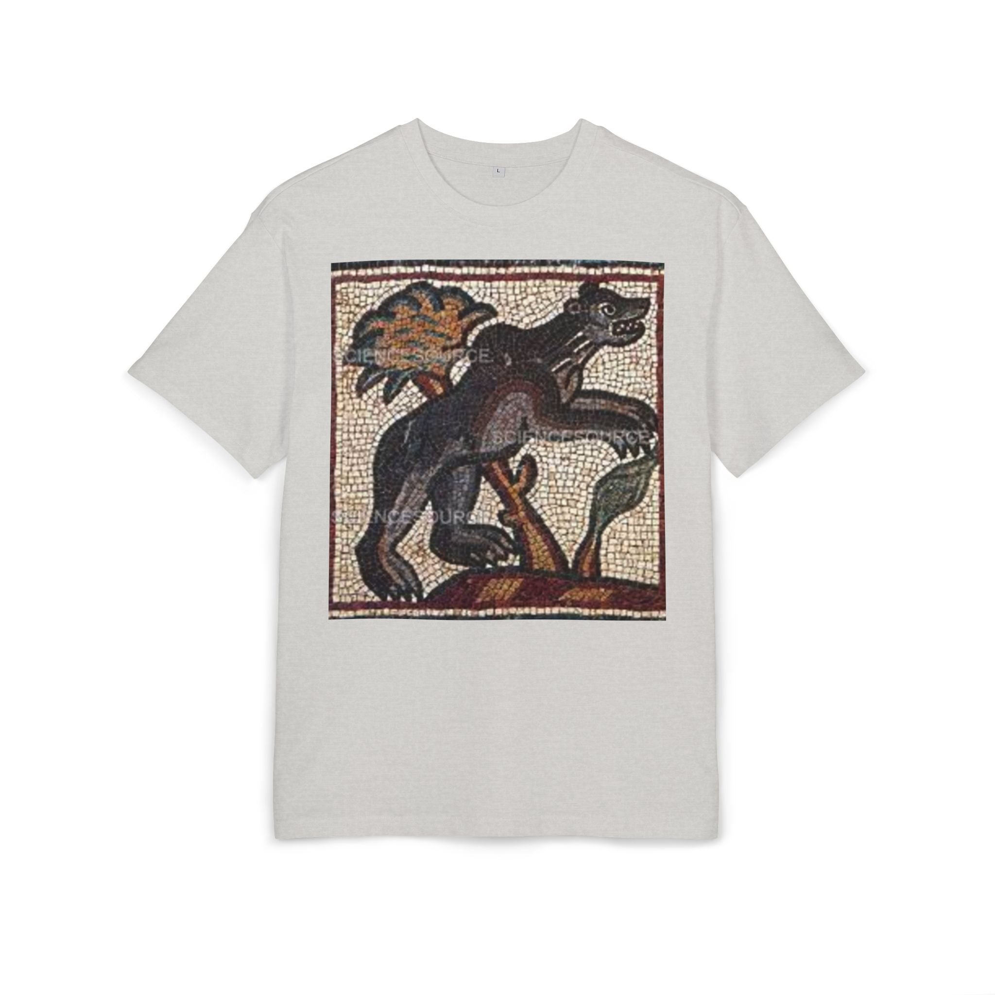 Artistic Mosaic Unisex Heavy Oversize Tee - Unique Graphic Design for Casual Style